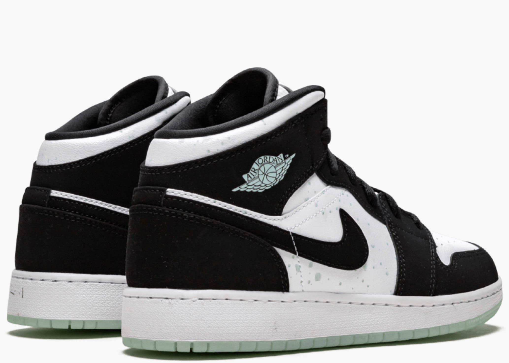 Nike Air Jordan 1 Mid White Black Teal Tint (GS) BQ6931-103 Hype Clothinga Limited Edition