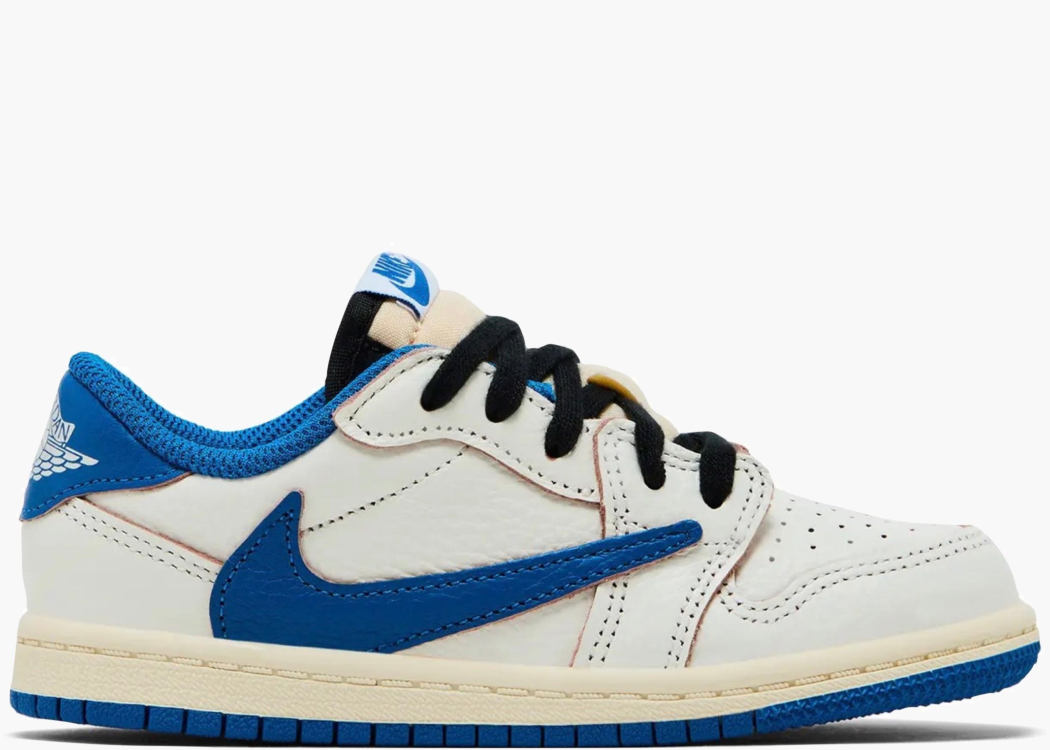 Nike Air Jordan 1 Retro Low OG SP Fragment x Travis Scott Sail Military Blue (TD) DO5441-104 Hype Clothinga Limited Edition