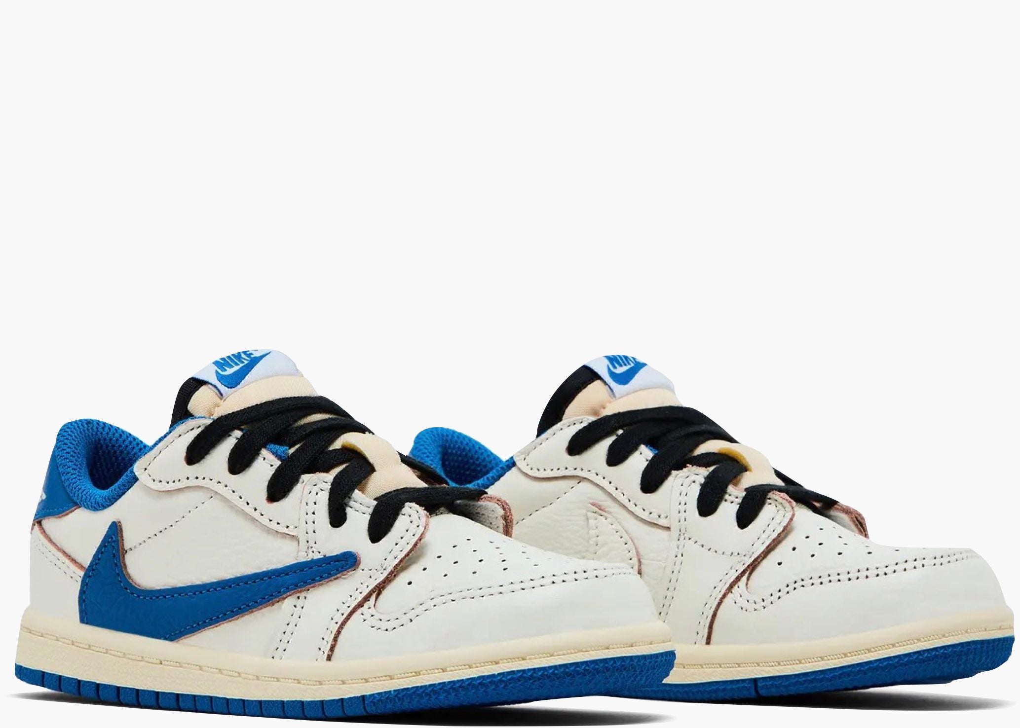 Nike Air Jordan 1 Retro Low OG SP Fragment x Travis Scott Sail Military Blue (TD) DO5441-104 Hype Clothinga Limited Edition
