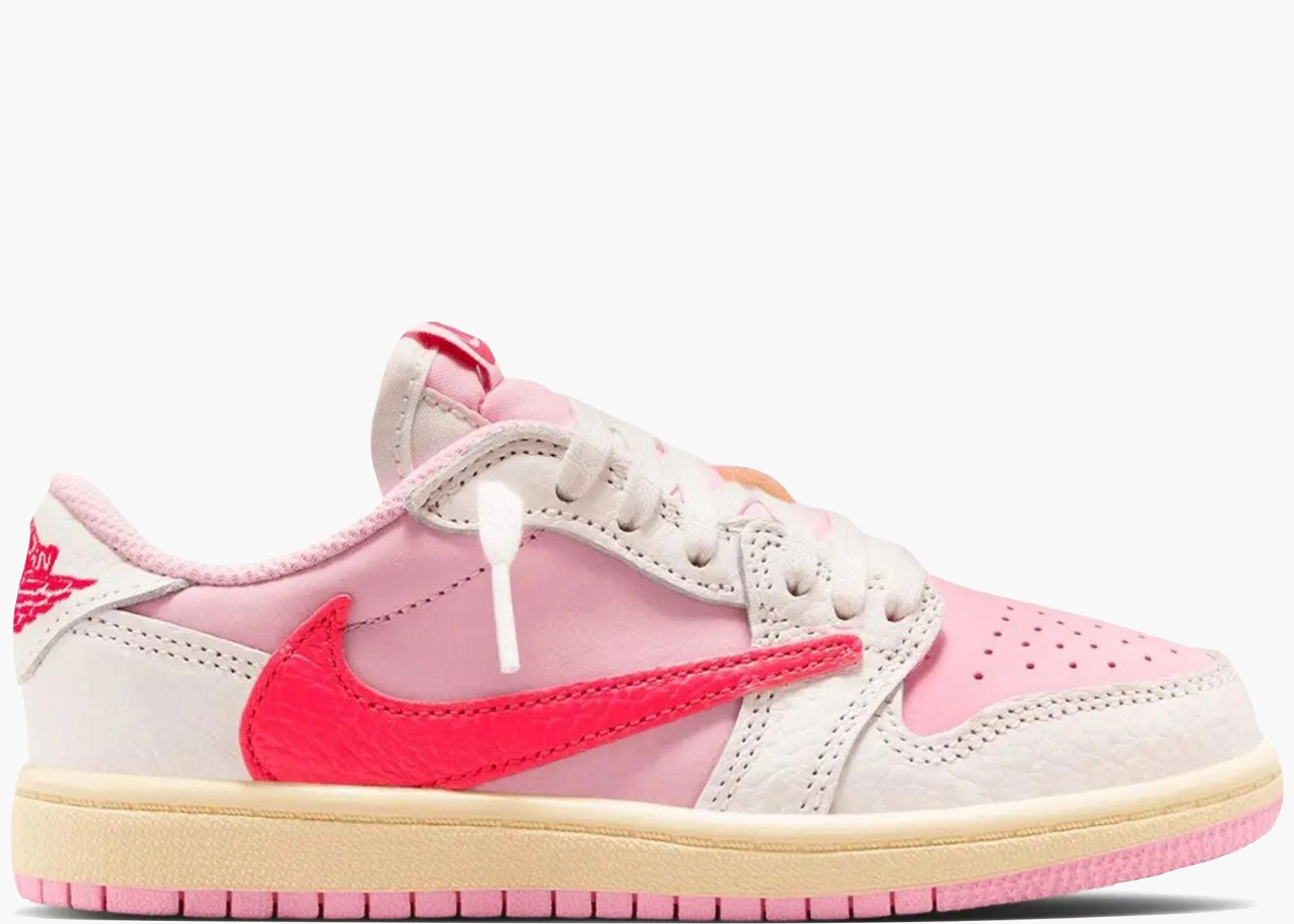 Nike Air Jordan 1 Retro Low OG SP Travis Scott Sail Tropical Pink (PS) IQ7605-101 Hype Clothinga Limited Edition
