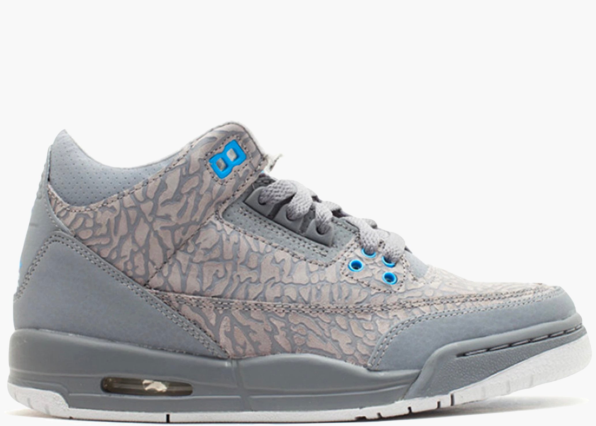Nike Air Jordan 3 Retro Flip Cool Grey Blue Glow (GS) Hype Clothinga Limited Edition