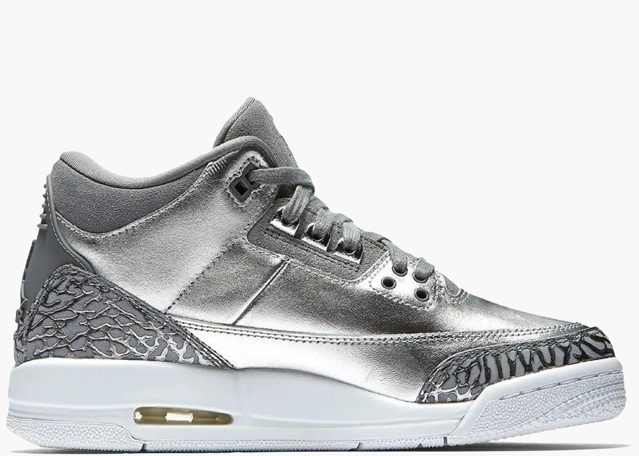 Nike Air Jordan 3 Retro Premium Heiress Metallic Silver (GS) Hype Clothinga Limited Edition