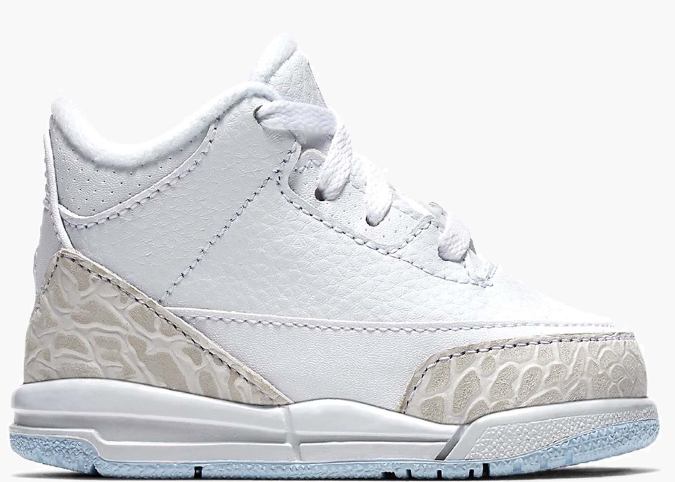 Nike Air Jordan 3 Retro Pure White 2018 (TD) Hype clothinga Limited Edition