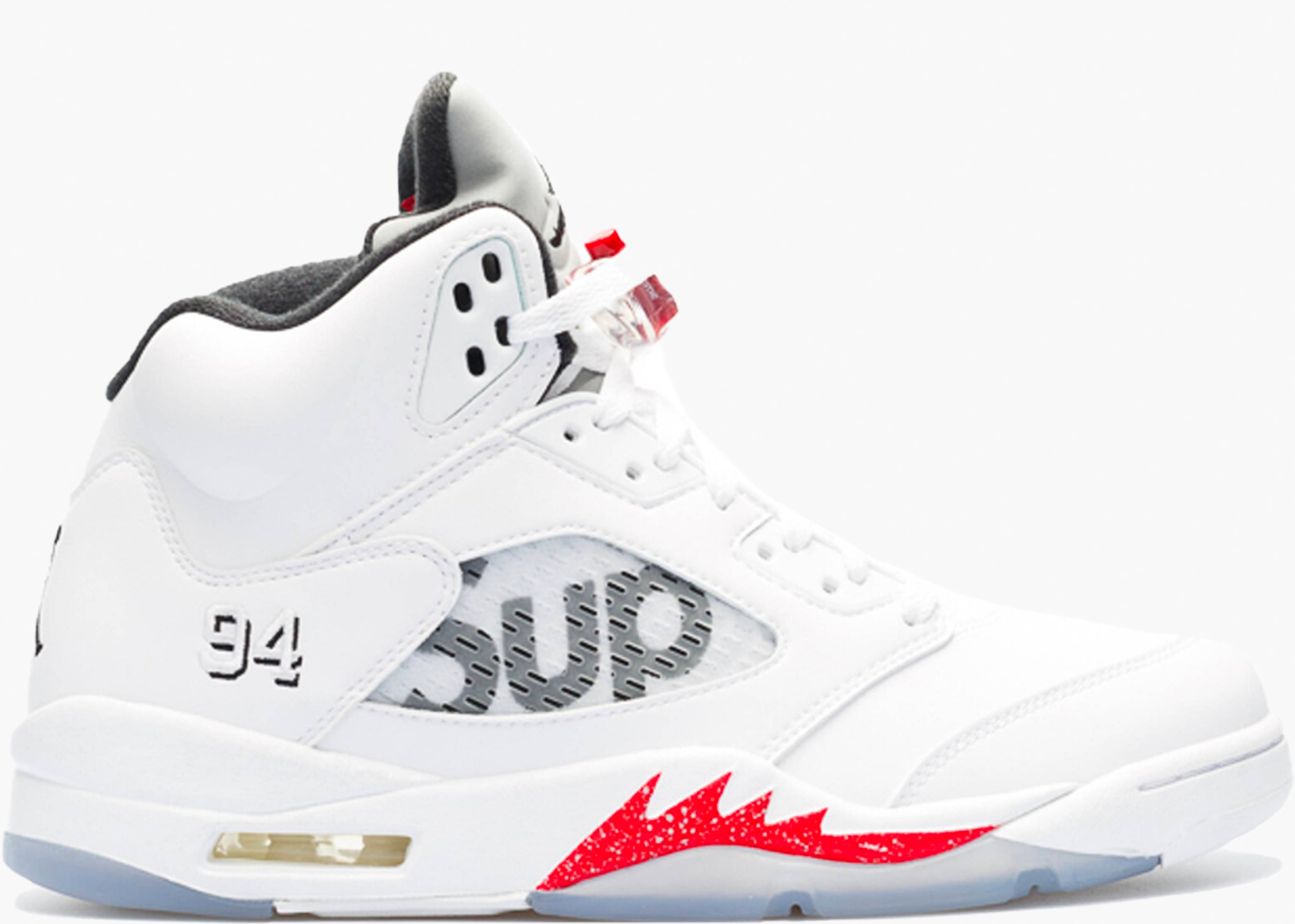 Nike Air Jordan 5 Retro Supreme White 824371-101 Hype Clothinga Limited Edition