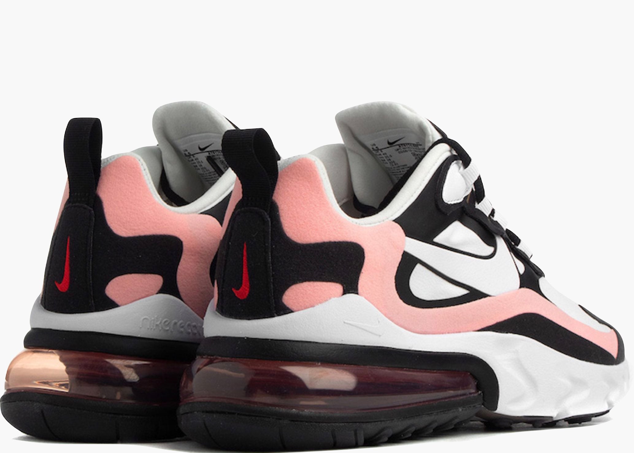 Nike Air Max 270 React Black White Bleached Coral Hype Clothinga Limited Edition