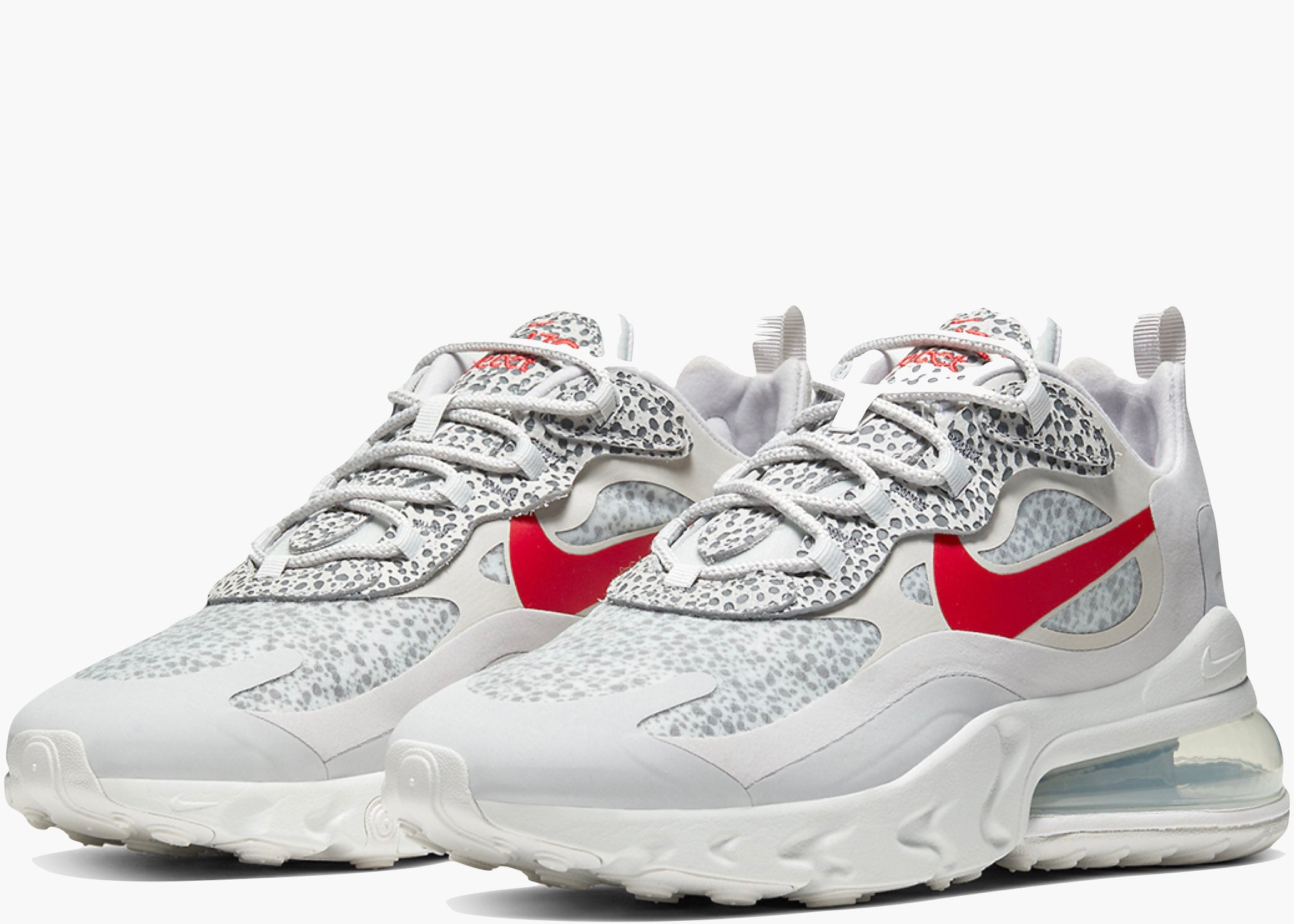 Nike Air Max 270 React Safari Grey Red CT2535-001 Hype Clothinga