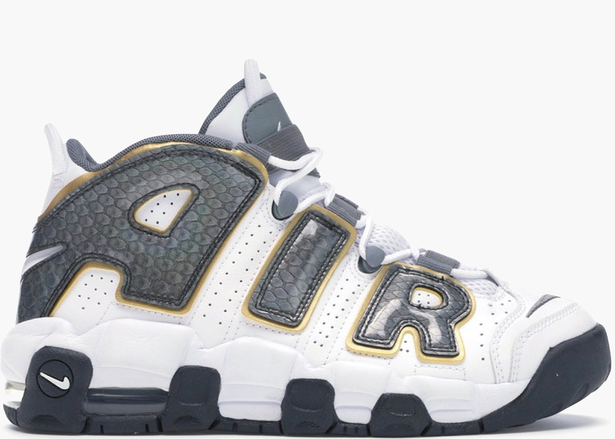 Nike Air More Uptempo White Anthracite Snakeskin (GS)