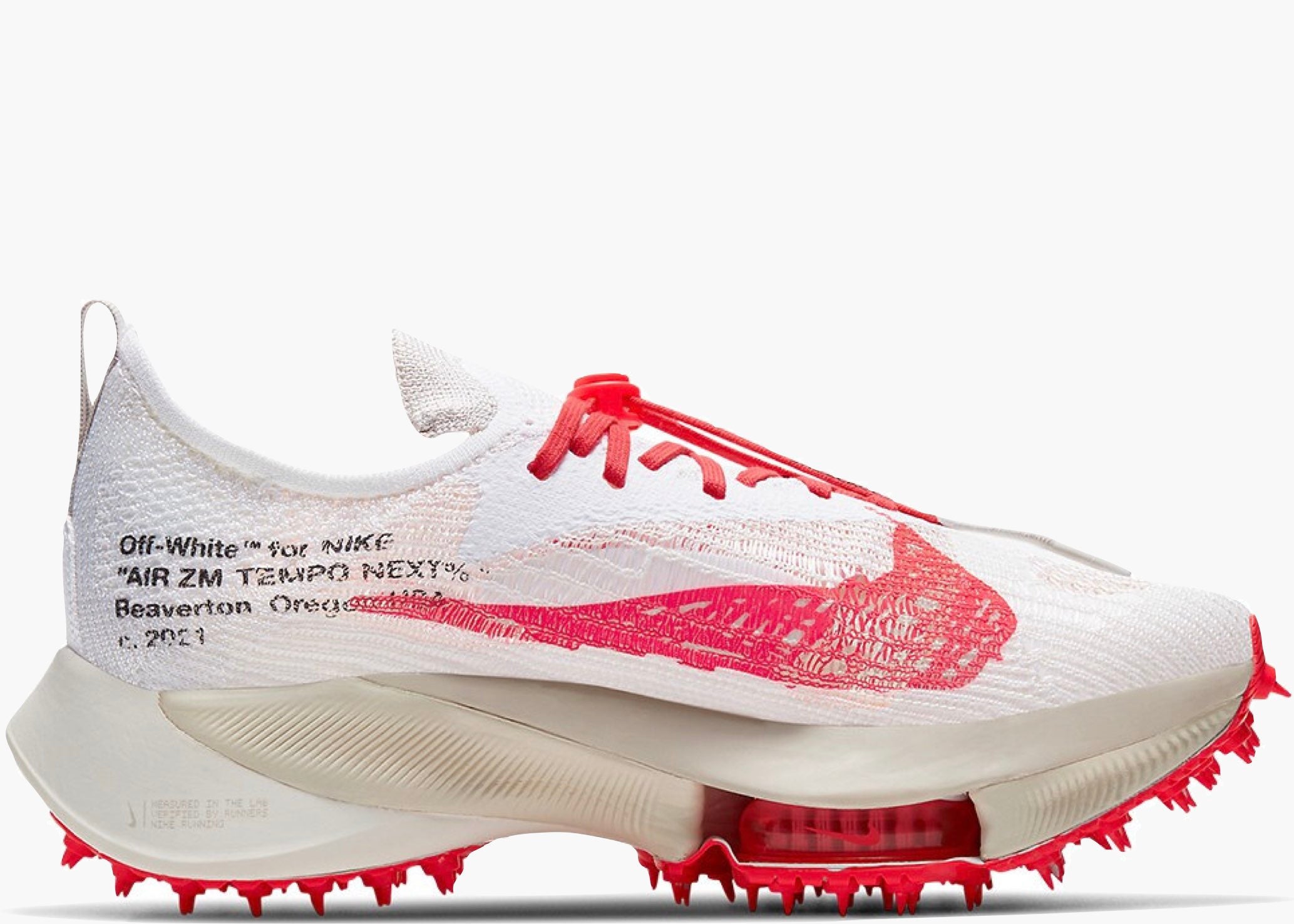 Nike Air Zoom Tempo NEXT% Off White White Solar Red