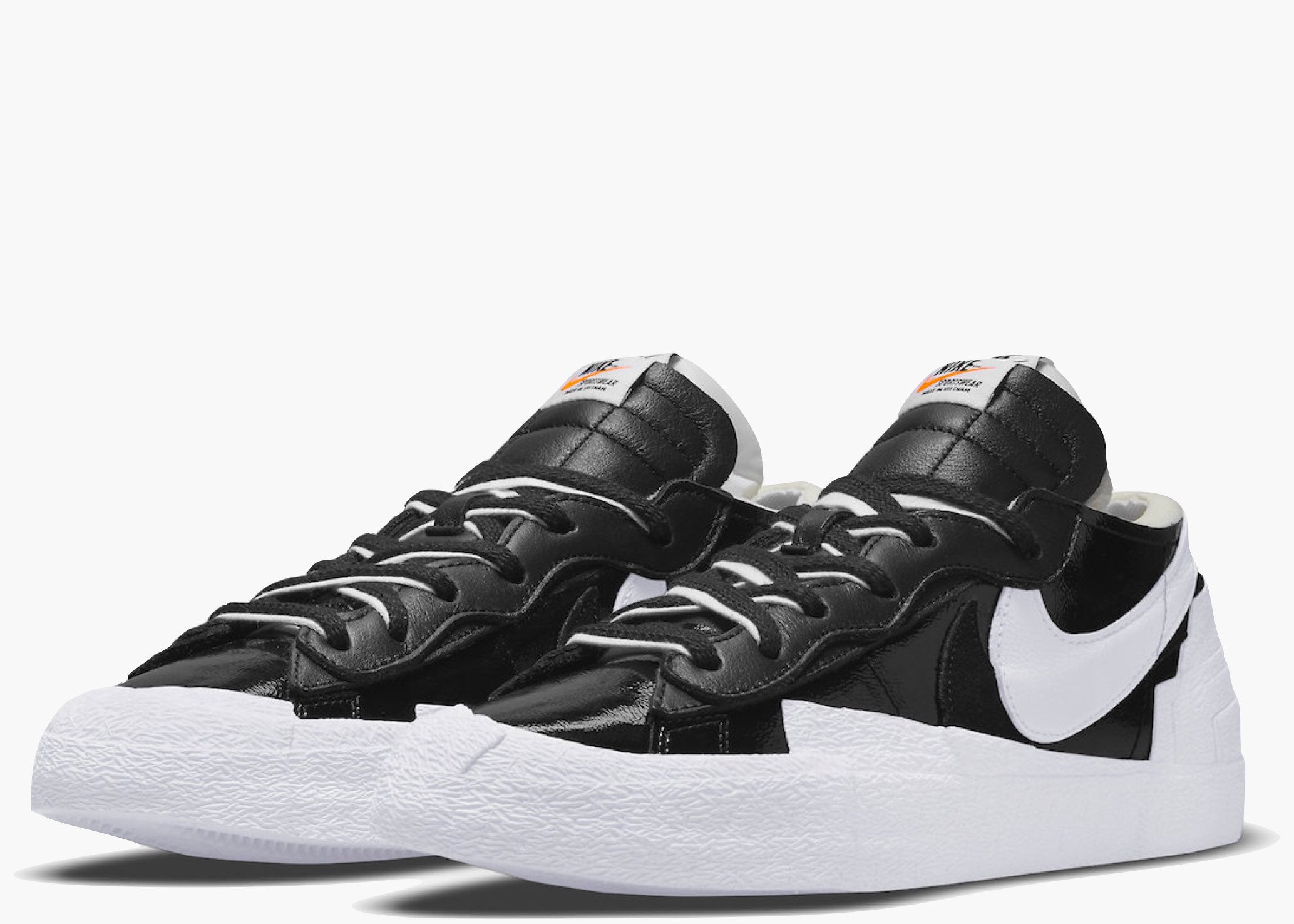Nike Blazer Low Sacai Black Patent Leather Hype Clothinga Limited Edition