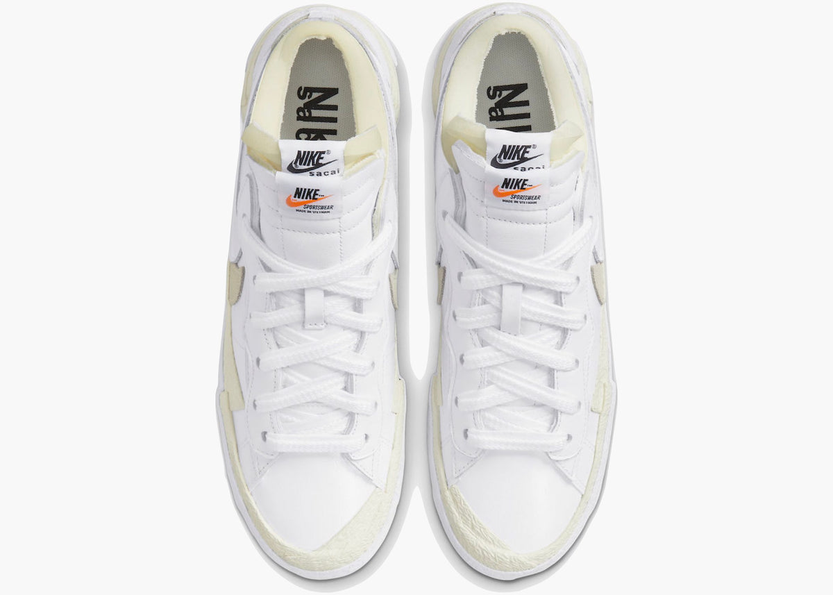 Nike Blazer Low Sacai White Patent Leather Hype Clothinga Limited Edition