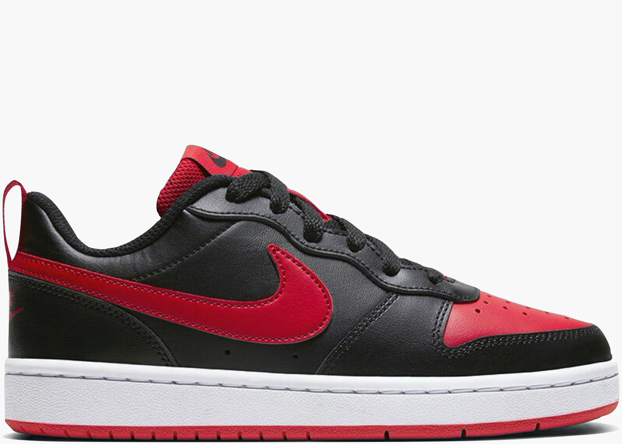 Nike Court Borough Low 2 Black University Red (GS) BQ5448-007 Hype Clothinga