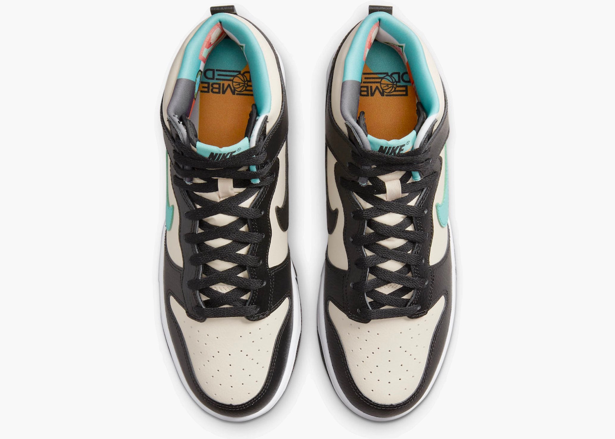 Nike Dunk High EMB Beige Black Washed Teal Hype clothinga Limited Edition