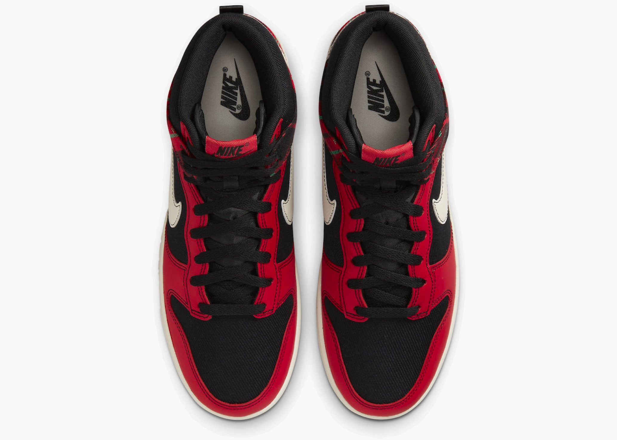 Nike Dunk High SE Tartan Plaid Black University Red DV0826-001 Hype Clothinga Limited Edition