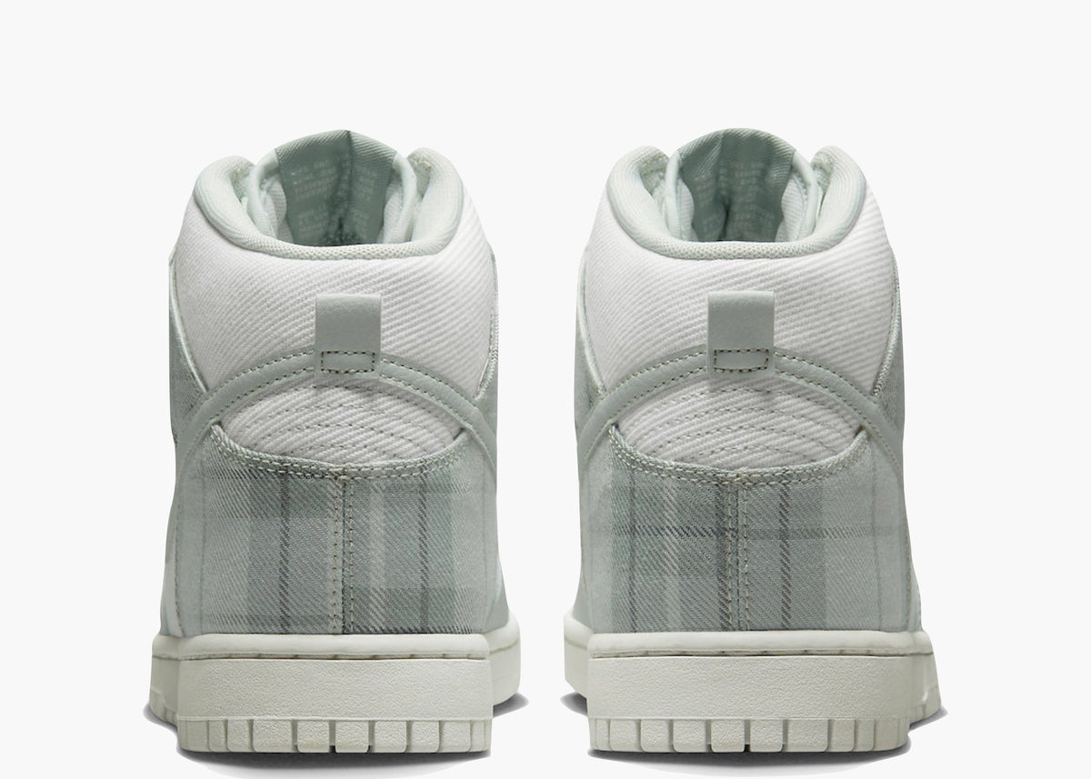 Nike Dunk High SE Tartan Plaid White Light Green Hype Clothinga Limited Edition