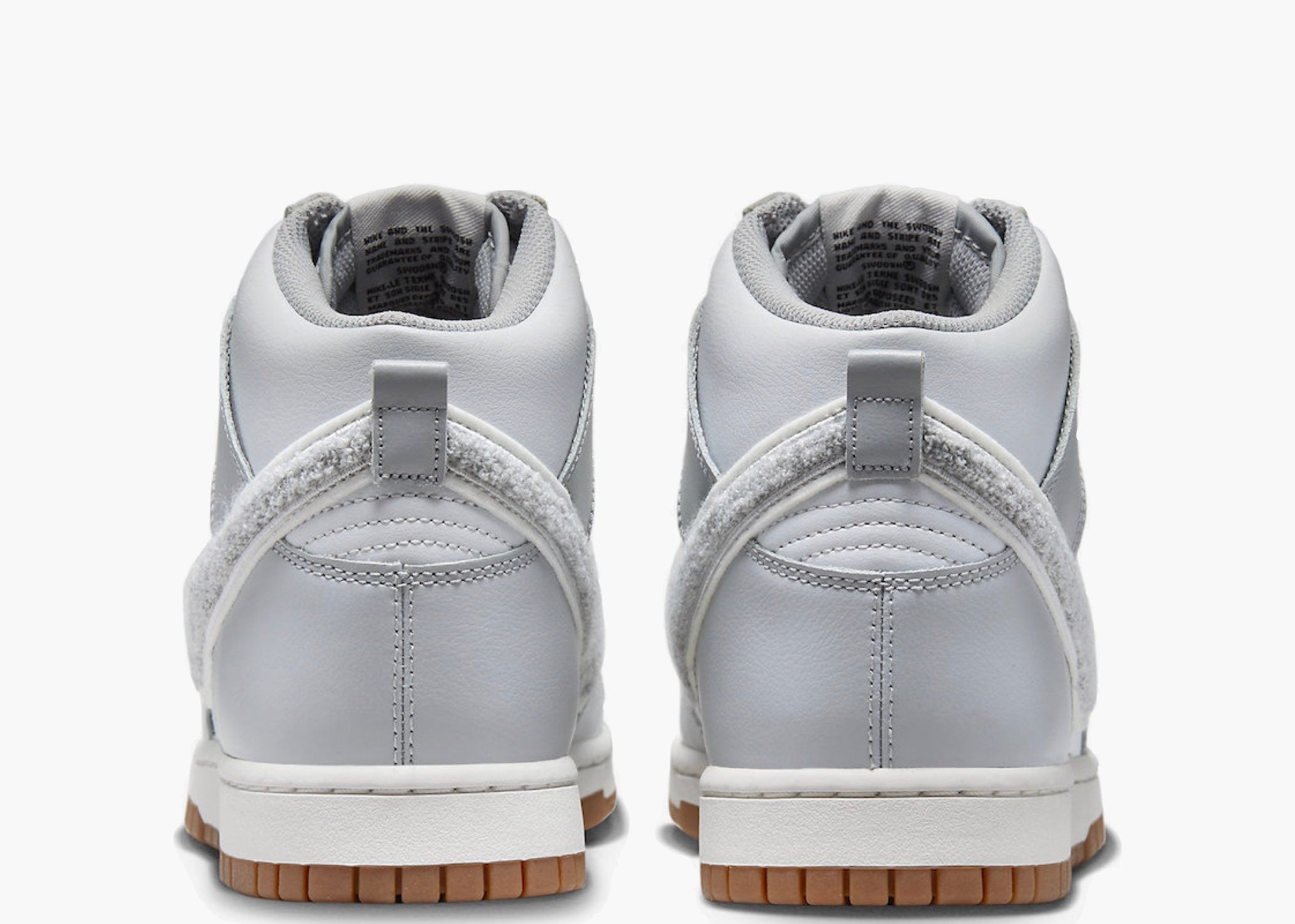 Nike Dunk High University Chenille Swoosh Light Smoke Grey Hype Clothinga Limited Edition