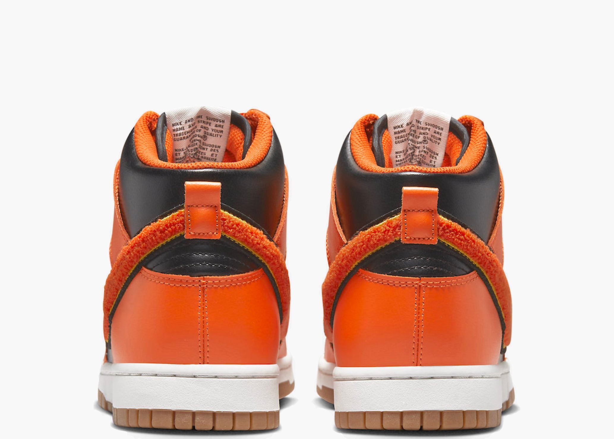 Nike Dunk High University Chenille Swoosh Safty Orange Hype Clothinga Limited Edition