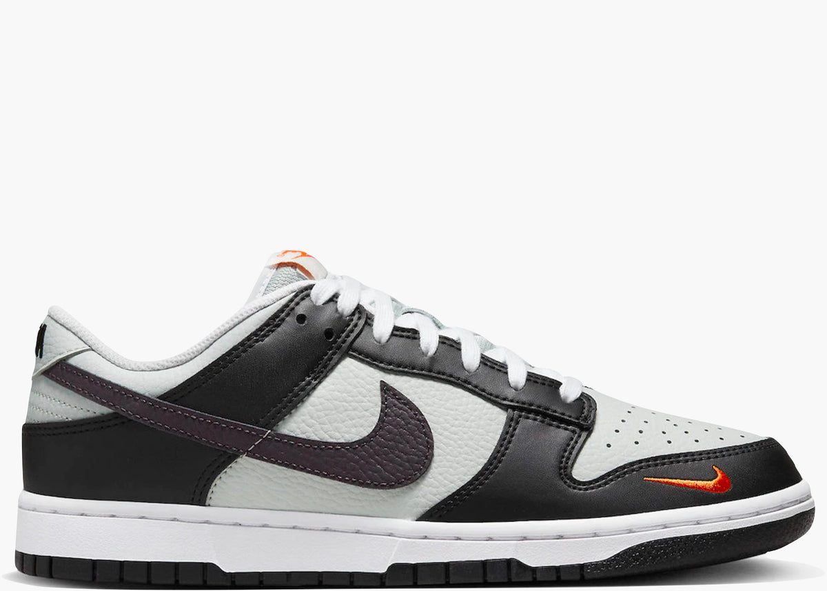 Nike Dunk Low Black Bright Mandarin Mini Swoosh (GS) FN7784-001 Hype Clothinga Limited Edition