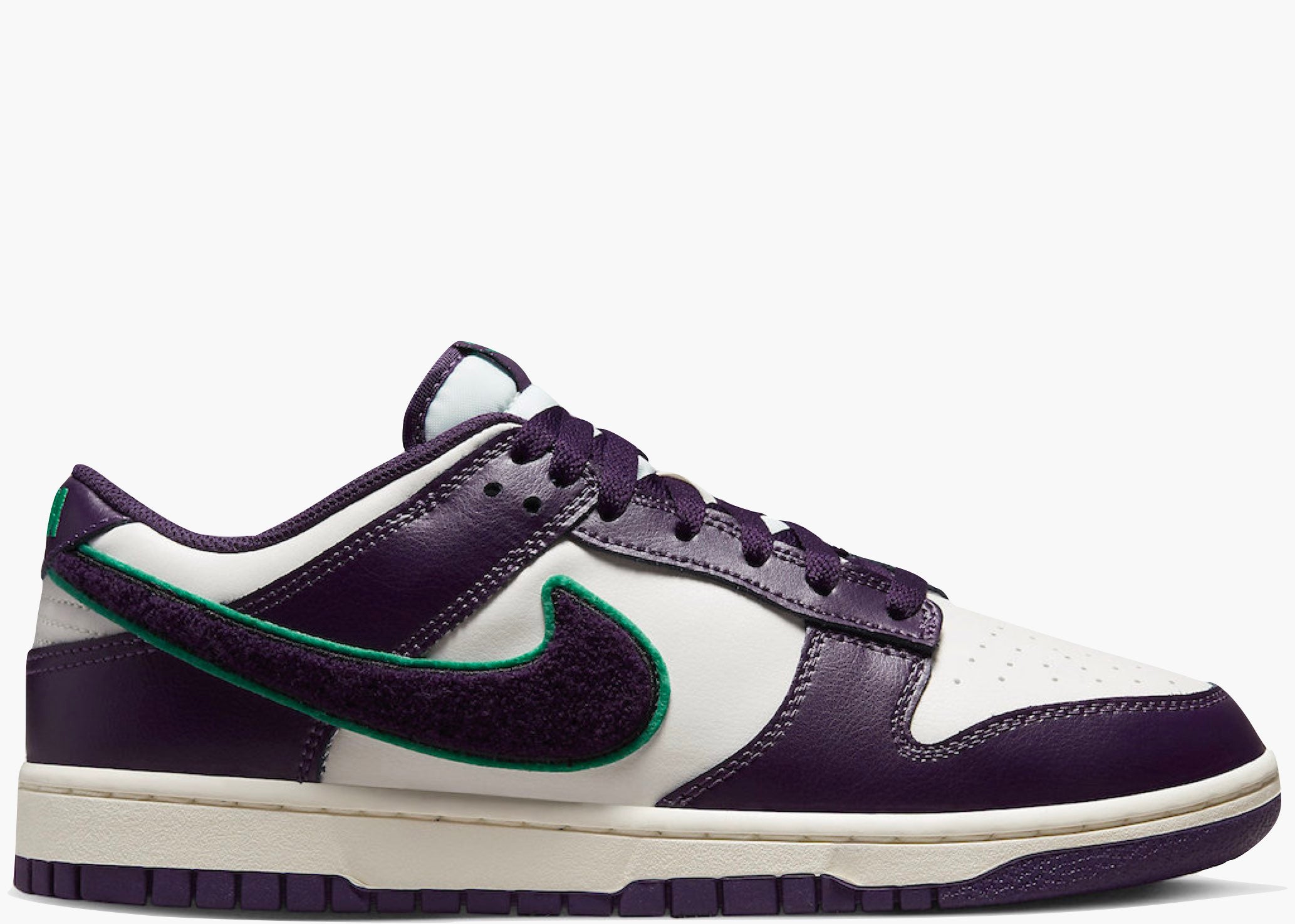 Nike Dunk Low Chenille Swoosh Sail Grand Purple Hype Clothinga Limited Edition