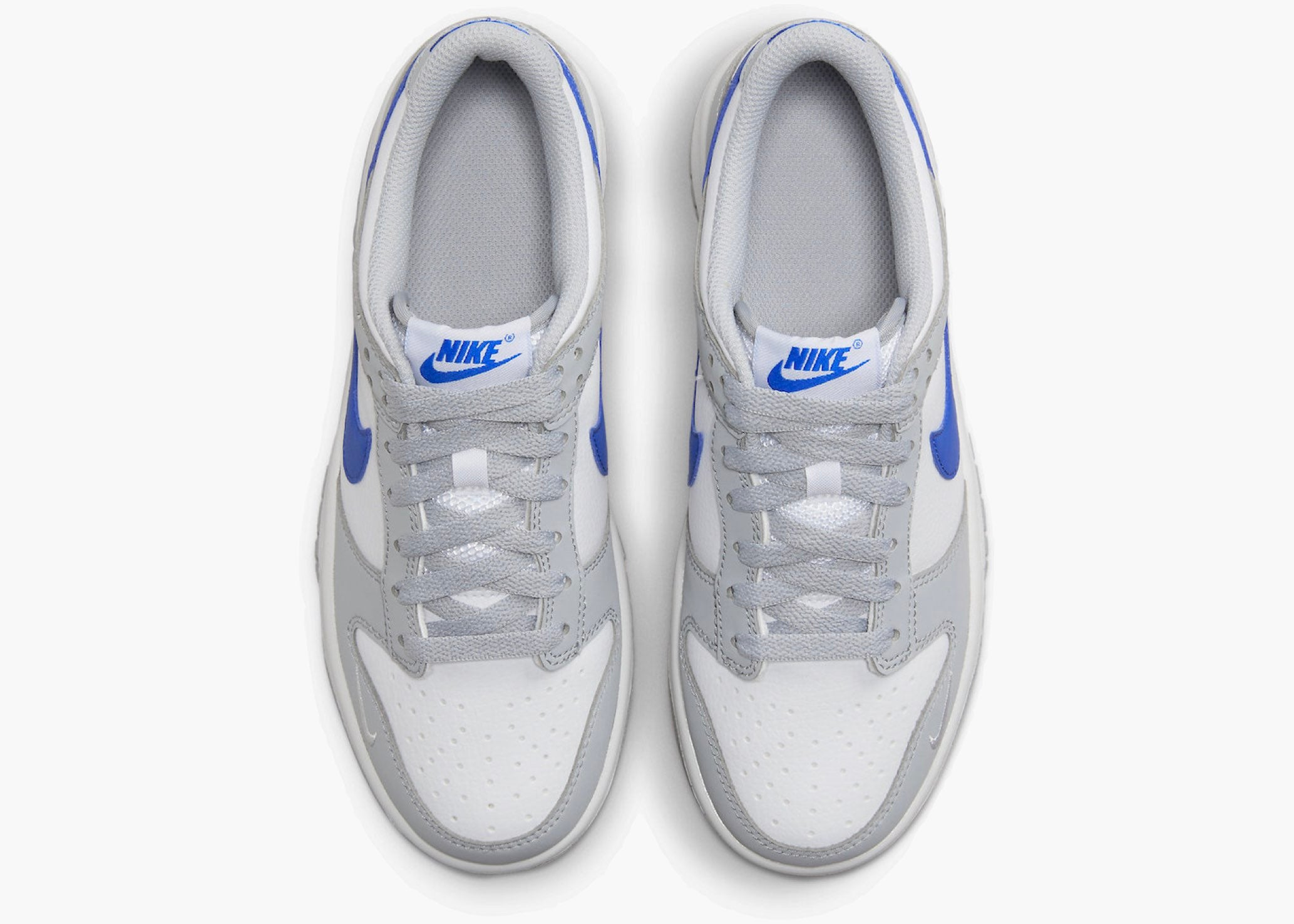 Nike Dunk Low Mini Swoosh Wolf Grey Game Royal (GS)  FN3878-001 Hype Clothinga Limited Edition