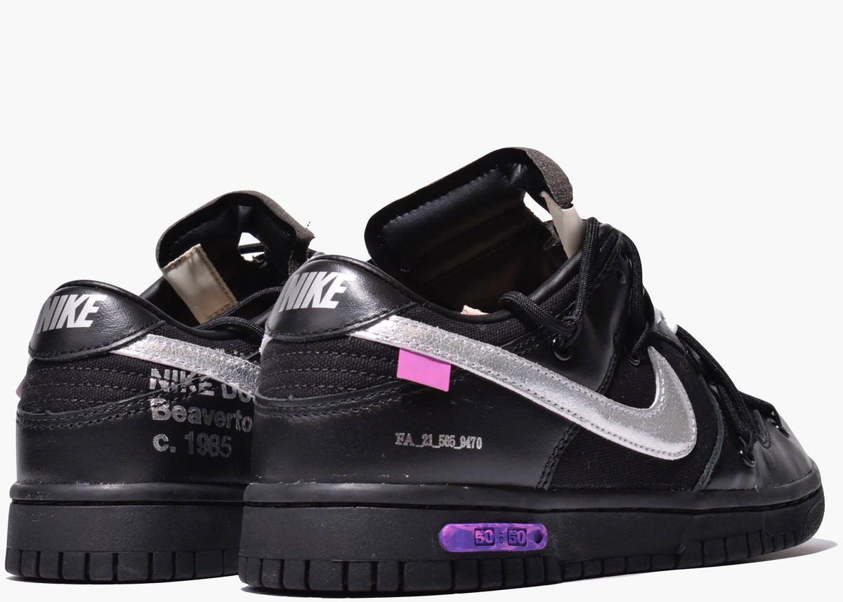 Nike Dunk Low Off-White Black Lot 50 Hype Clothinga Limited Edition