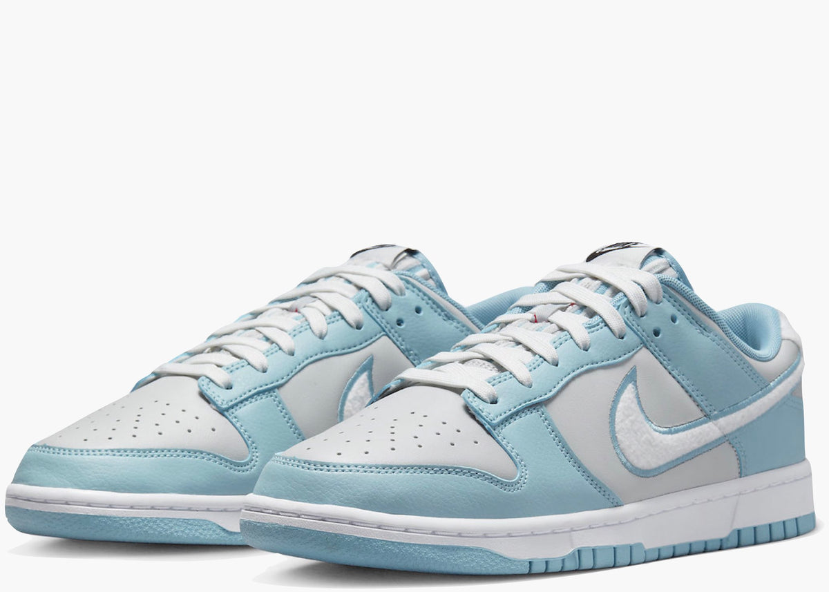 Nike Dunk Low Retro Fleece Swoosh Worn Blue Hype Clothinga Limited Edition