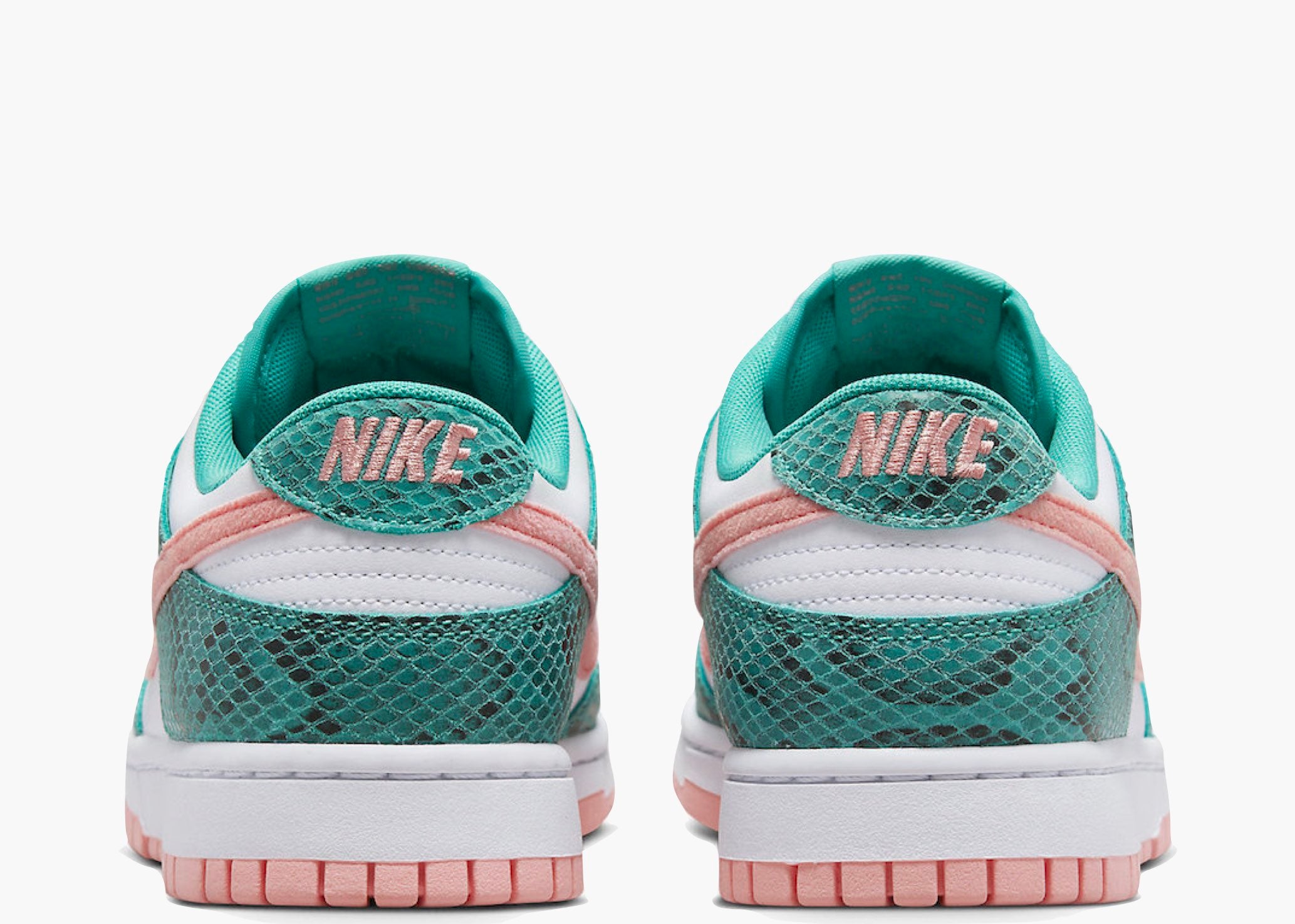 Nike Dunk Low Snakeskin Washed Teal Bleached Coral Hype Clothinga Limited Edition