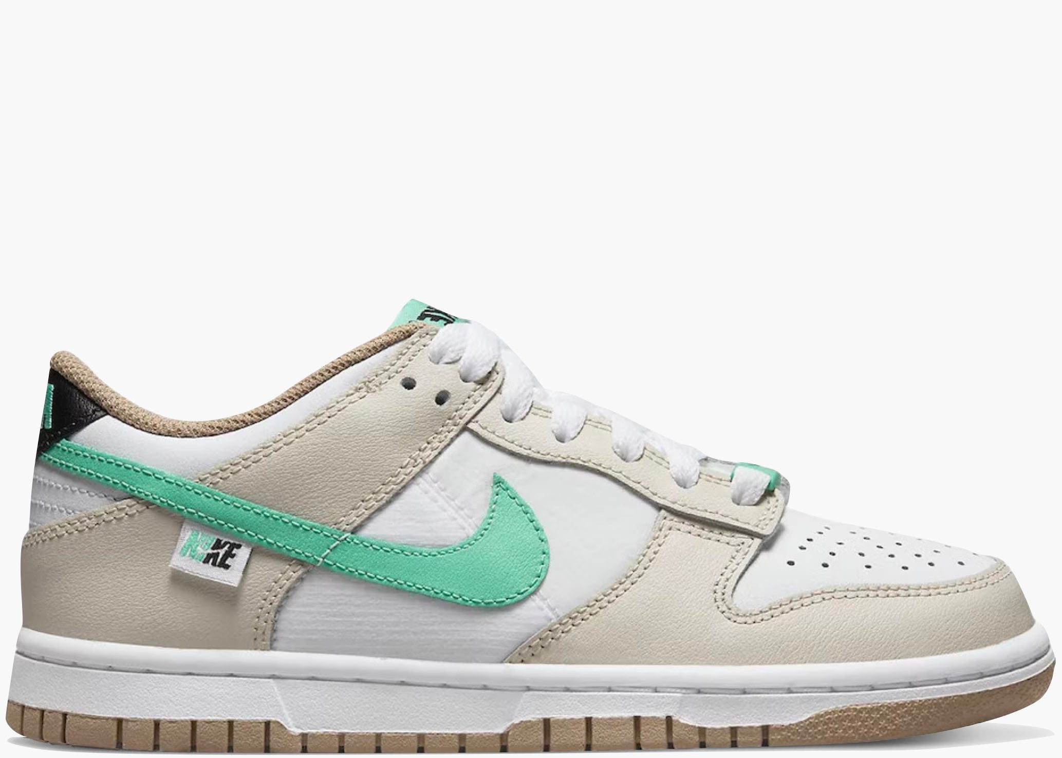 Nike Dunk Low Split Seam White Tan Mint (GS) Hype clothinga Limited Edition