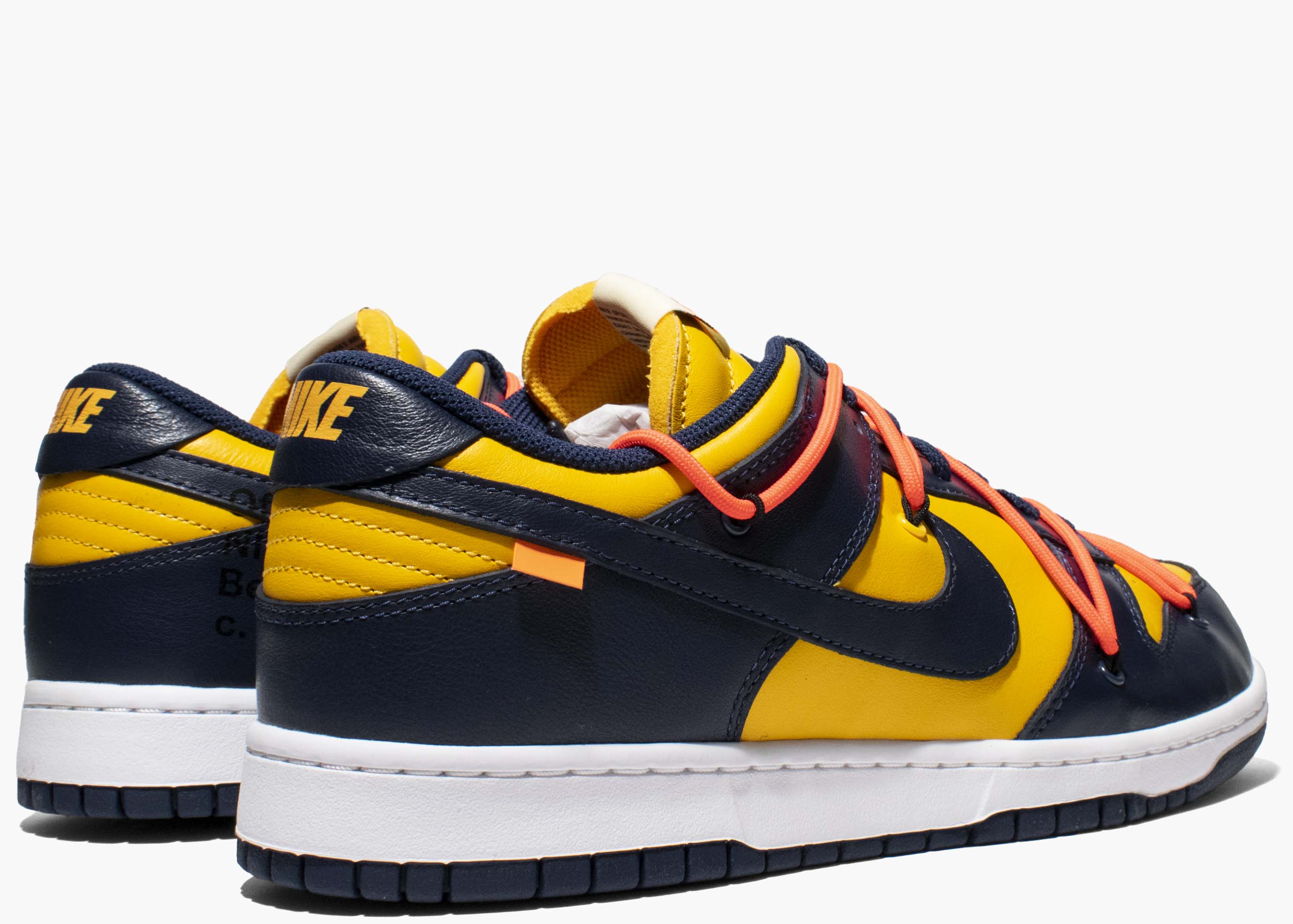 Nike Dunk Low X Off-white Michigan University Gold CT0856-700 Hype Clothinga Limited Edition