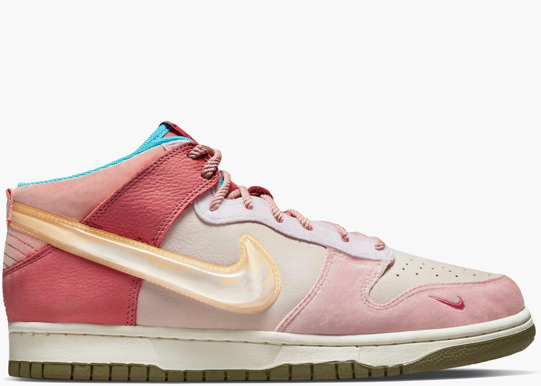 Nike Dunk Mid Social Status Free Lunch Strawberry Milk DJ1173-600 Hype Clothinga