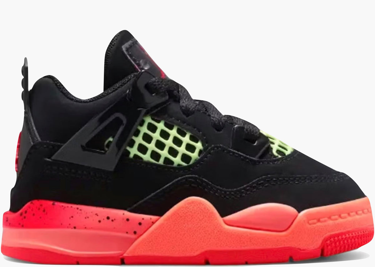 Nike Jordan 4 Retro Black Infrared Barely Volt (TD) II1270-001 Hype Clothinga Limited Edition