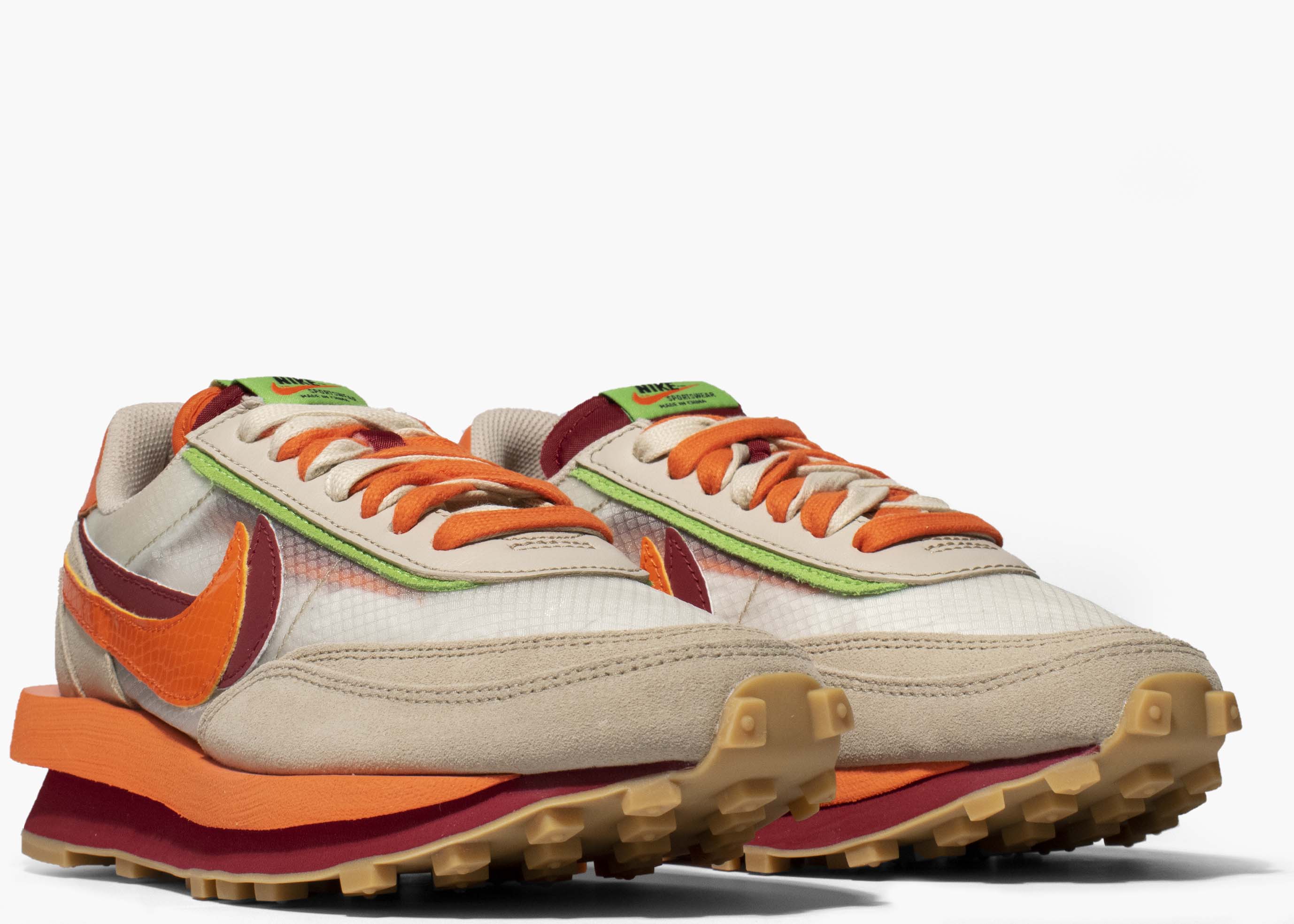 Nike LD Waffle Sacai CLOT Net Orange DH1347-100 Hype Clothinga Limited Edition