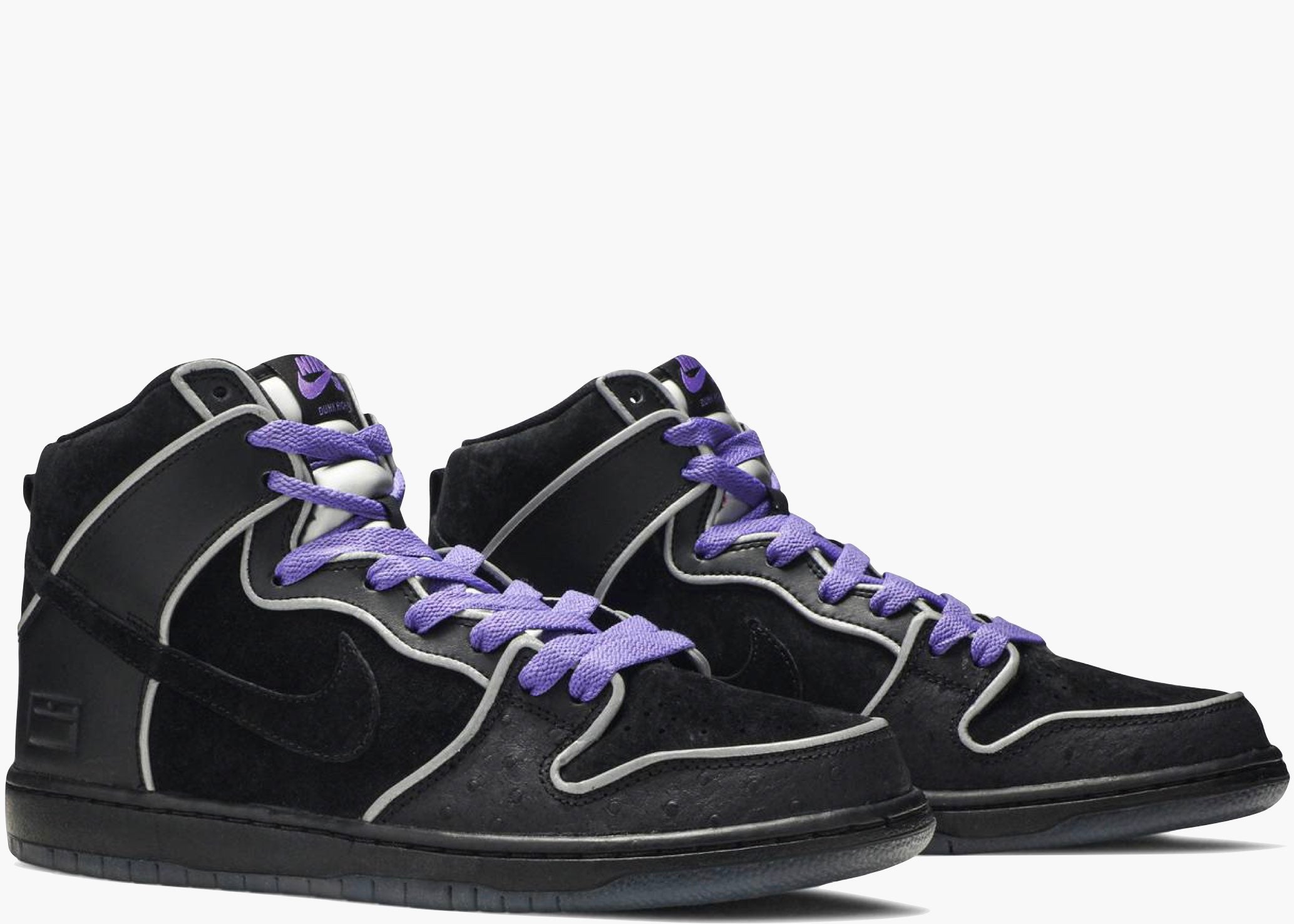 Nike Sb Dunk High Black Purple Box 833456-002 Hype Clothinga