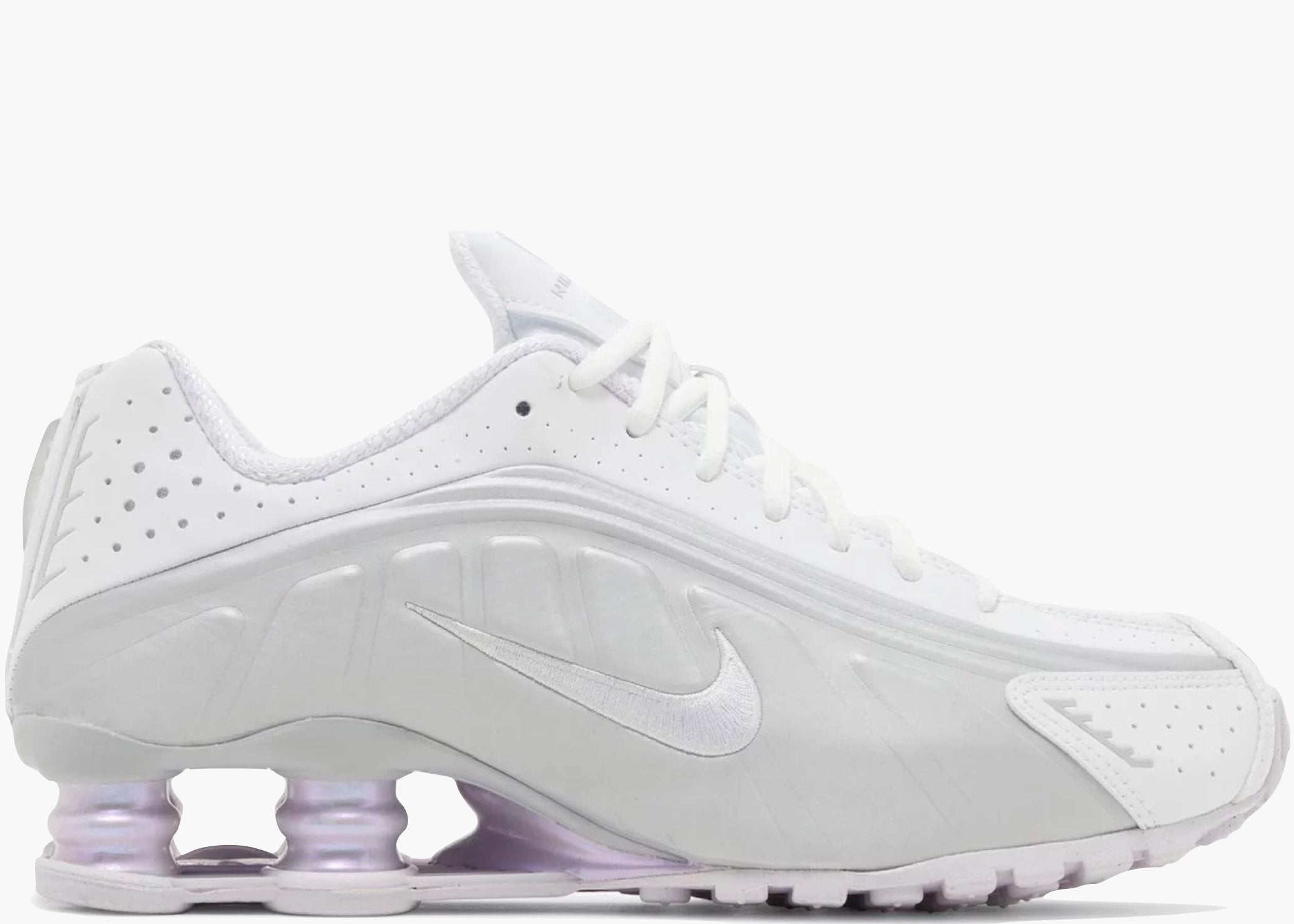 Nike Shox R4 White Metallic Platinum Barely Grape (W) HF5076-100 Hype Clothinga Limited Edition