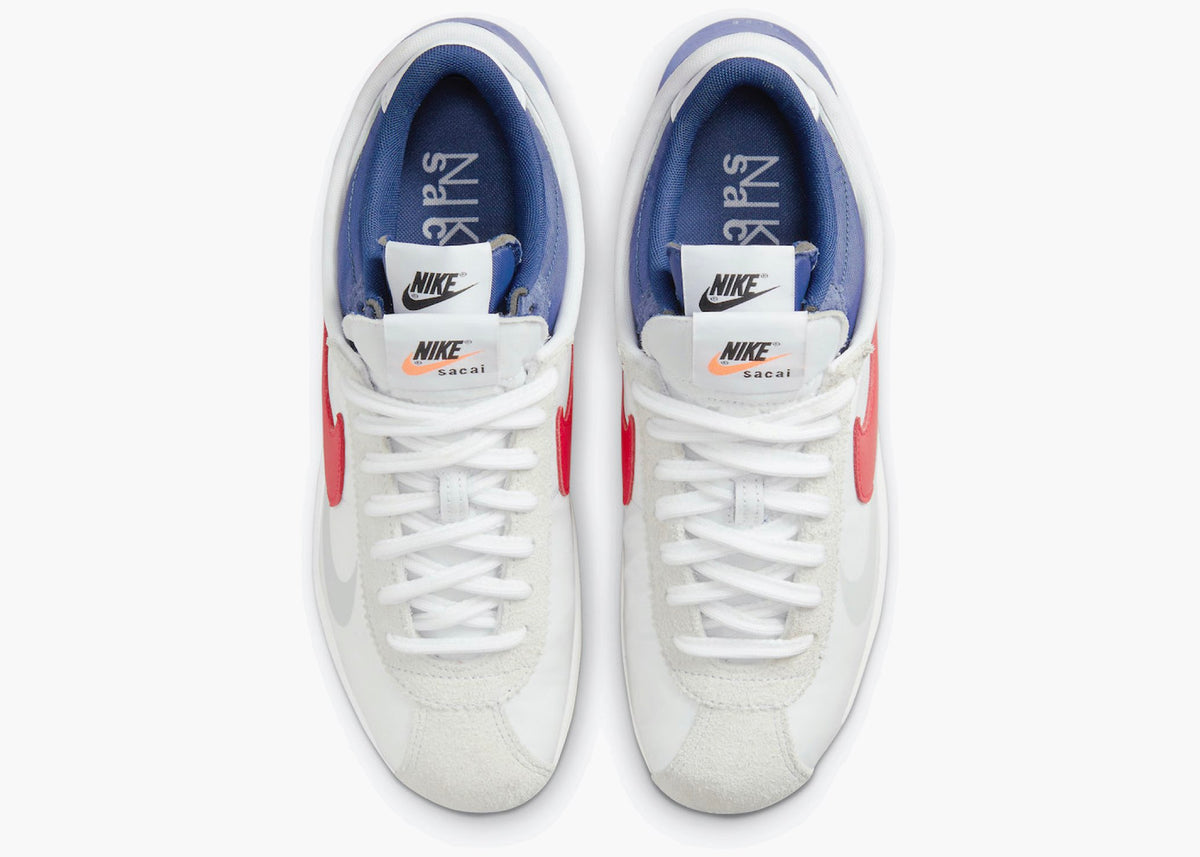 Nike Zoom Cortez SP sacai White University Red Blue DQ0581-100 Hype Clothinga Limited Edition