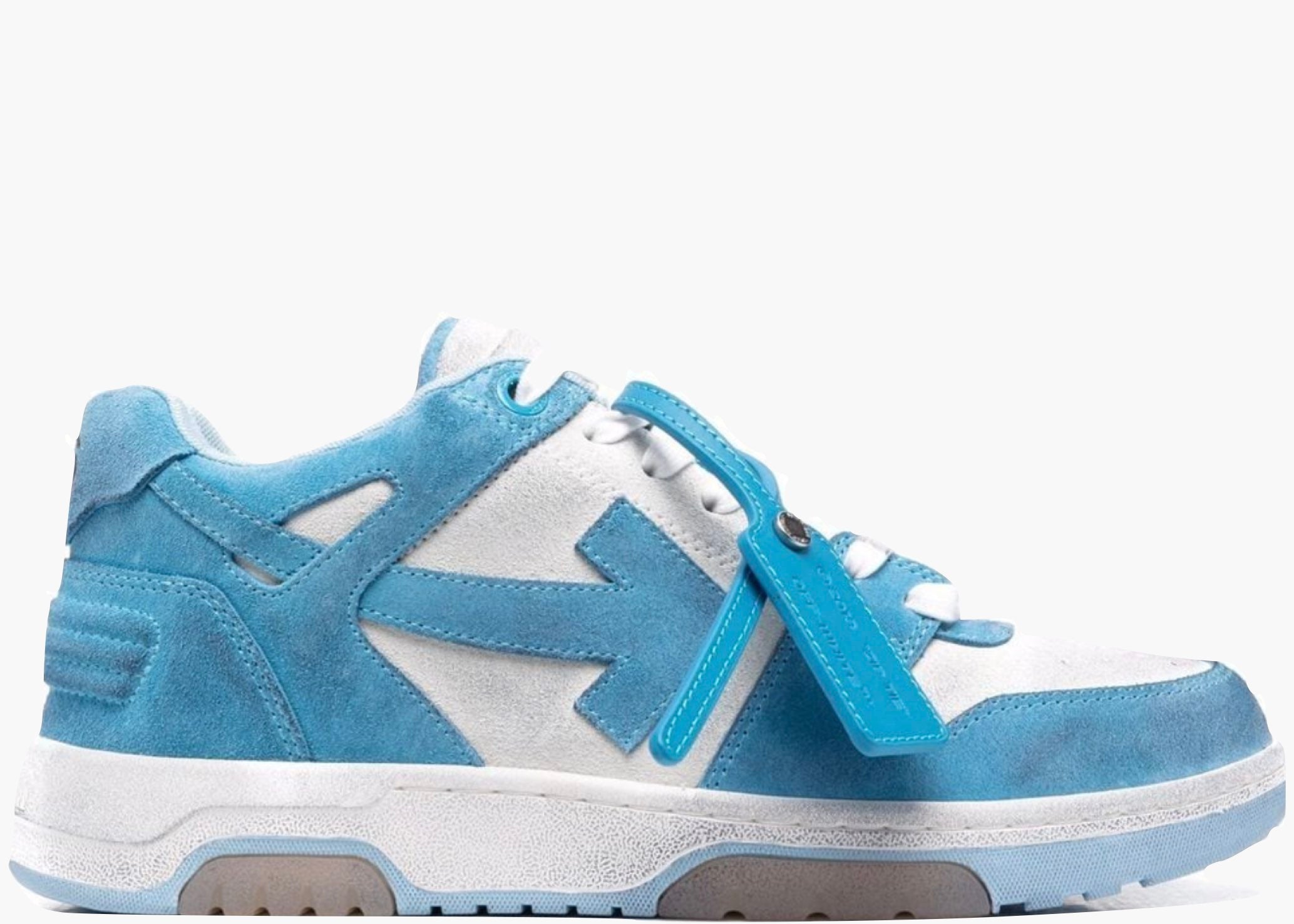 OFF-WHITE OOO Low Out Of Office Suede White Light Blue OMIA189S22LEA0080140 Hype Clothinga Limited Edition