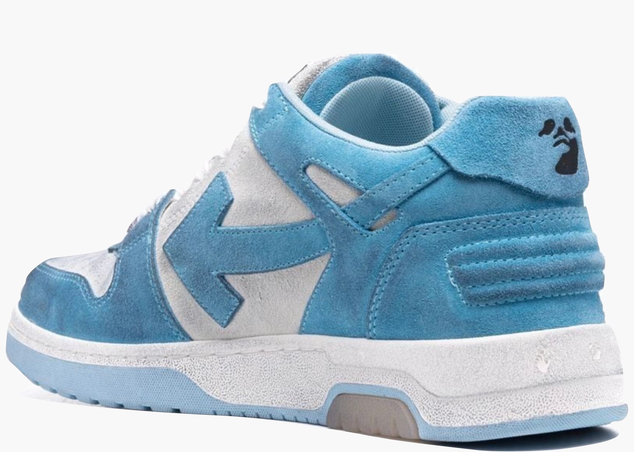 OFF-WHITE OOO Low Out Of Office Suede White Light Blue OMIA189S22LEA0080140 Hype Clothinga Limited Edition
