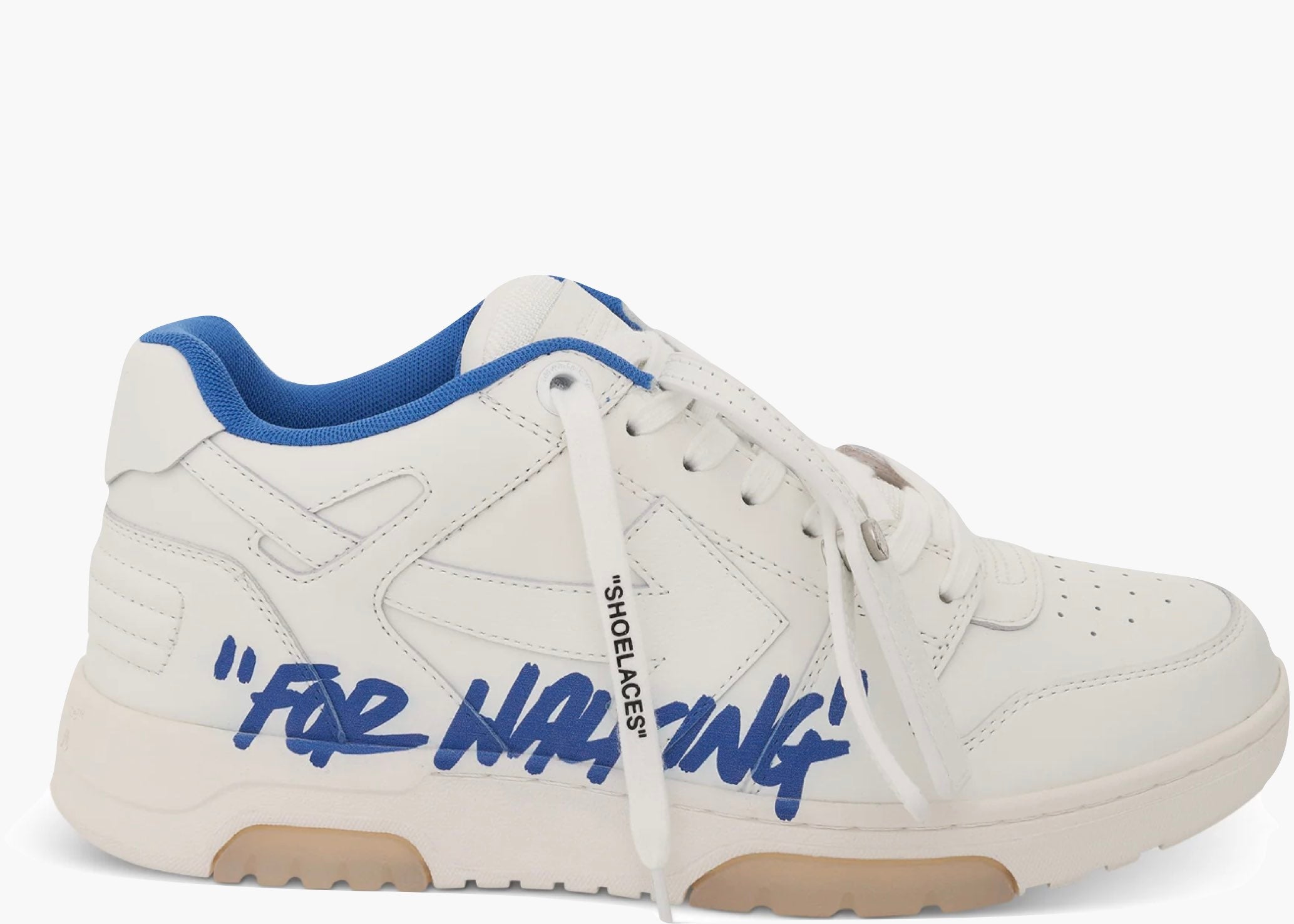 OFF-WHITE Out Of Office "OOO" Low Tops For Walking White White Dark Blue SS22 OMIA189S22LEA0030145 Hype Clothinga Limited Edition