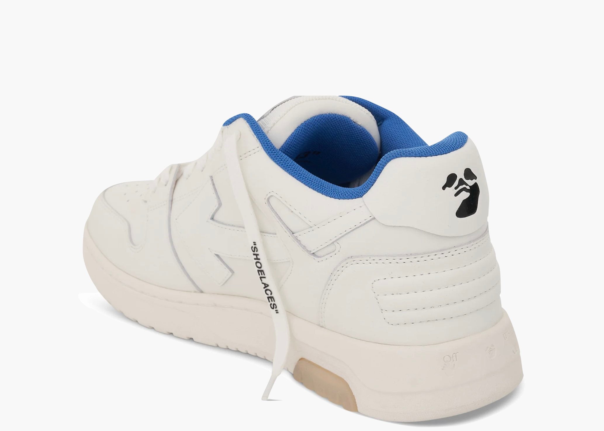 OFF-WHITE Out Of Office "OOO" Low Tops For Walking White White Dark Blue SS22 OMIA189S22LEA0030145 Hype Clothinga Limited Edition