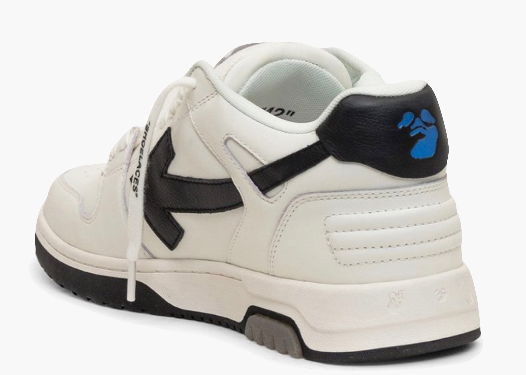 OFF-WHITE Out Of Office OOO 30 MM Low Tops Black White Blue OMIA189C99LEA0010110 Hype Clothinga Limited Edition