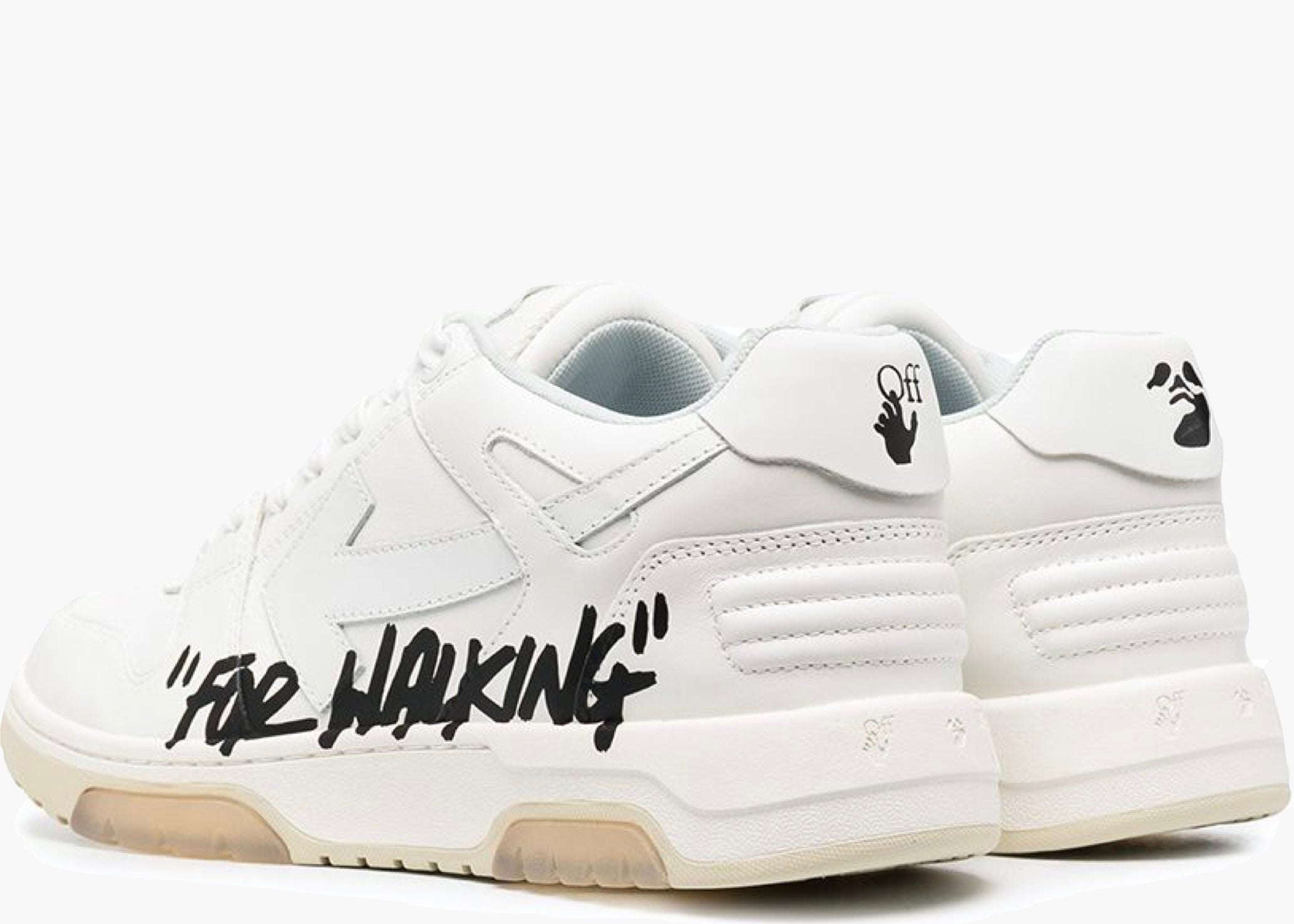 OFF-WHITE Out Of Office OOO Low Tops "For Walking" White Black 2021 Hype Clothinga Limited Edition