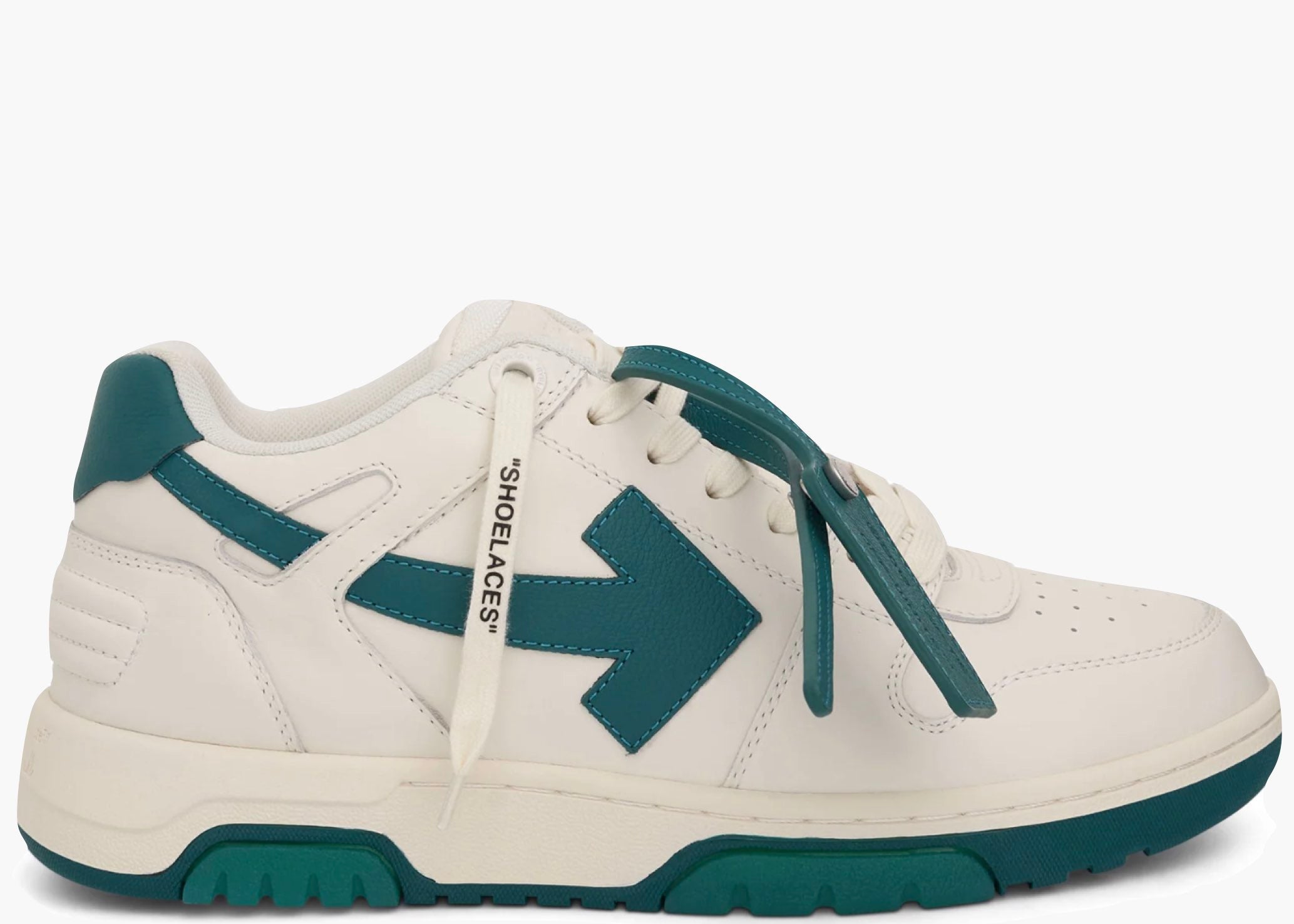 OFF-WHITE Out Of Office OOO Low Tops White Green (FW22) OMIA189F22LEA0010155 Hype Clothinga Limited Edition