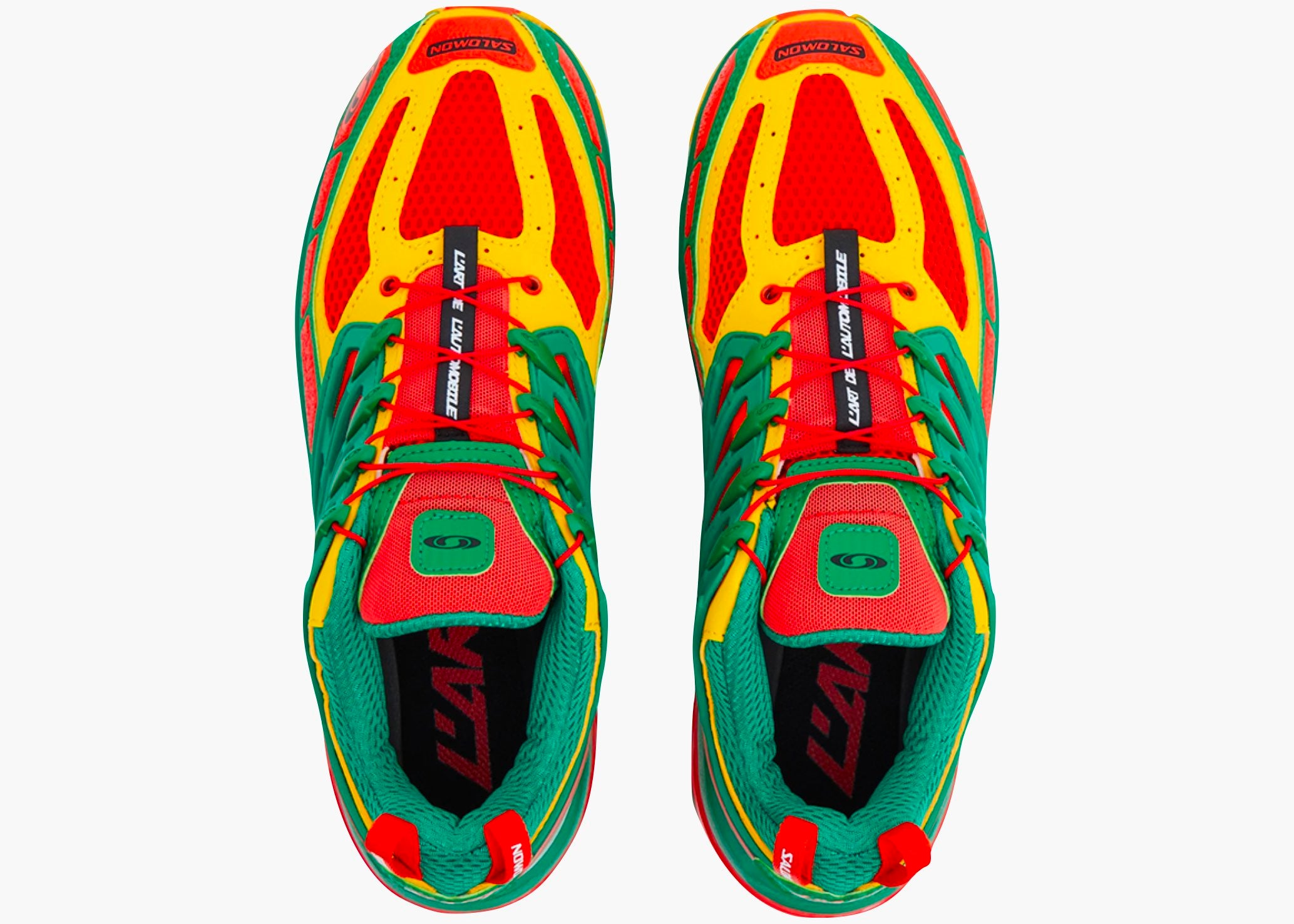 Salomon ACS PRO Advanced Kar L'Art de L'Automobile Green Red Yellow Hype Clothinga Limited Edition