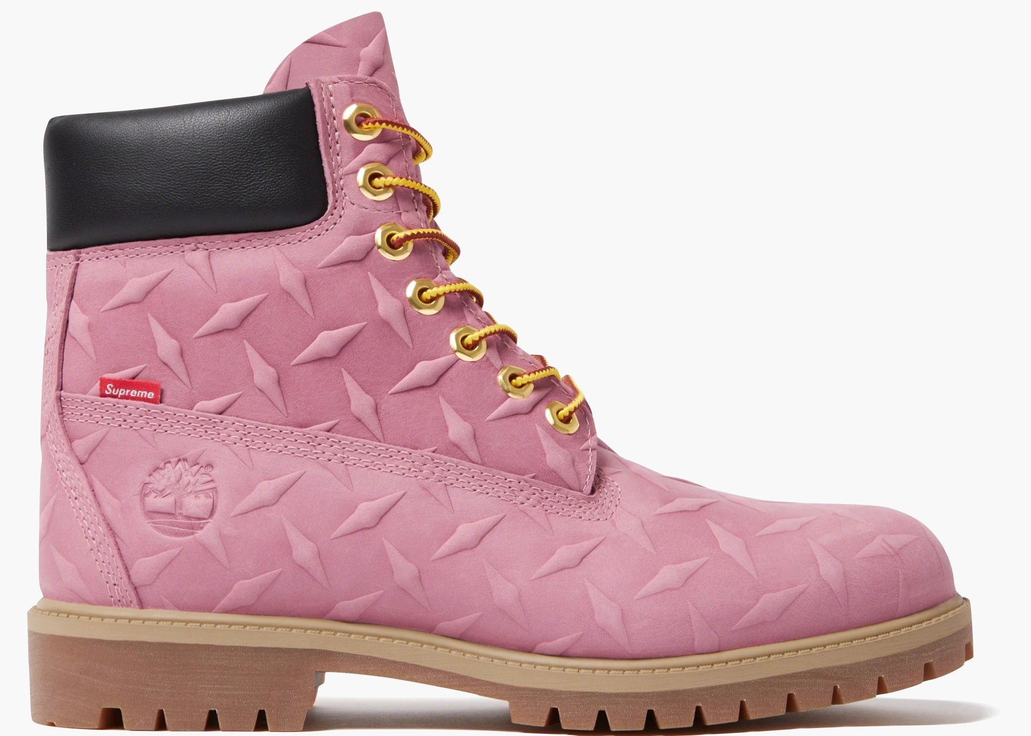 Timberland 6" Premium Waterproof Boot Supreme Diamond Plate Pink TPOWBSP Hype Clothinga Limited Edition