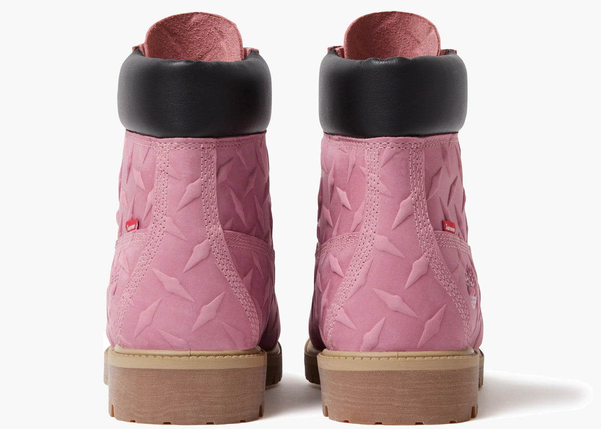 Timberland 6" Premium Waterproof Boot Supreme Diamond Plate Pink TPOWBSP Hype Clothinga Limited Edition