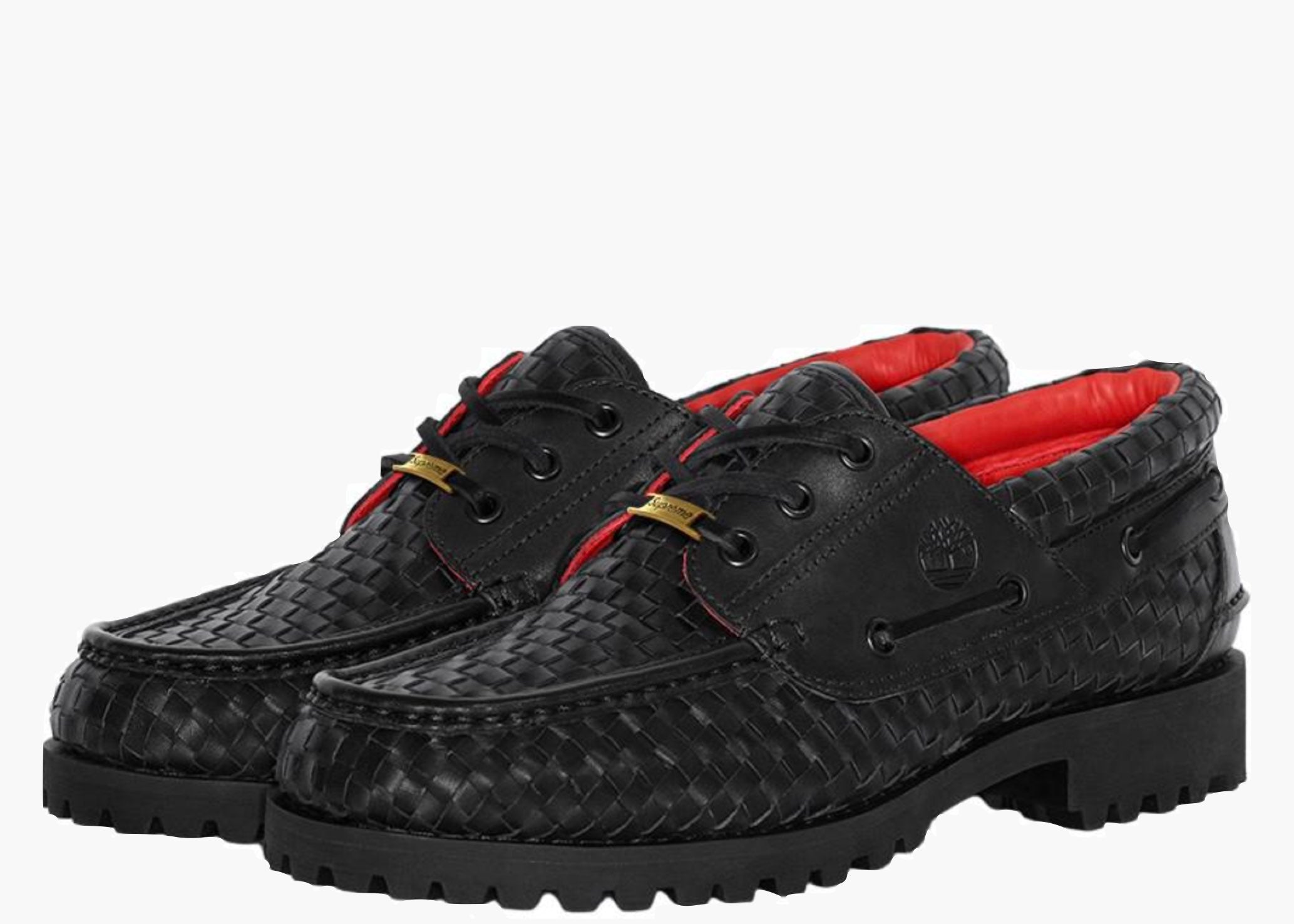 Timberland Woven Leather 3-Eye Lug Supreme Black TWLLSB Hype Clothinga Limited Edition