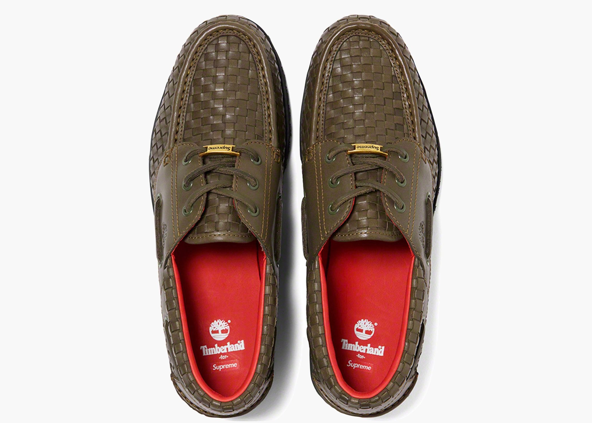 Timberland Woven Leather 3-Eye Lug Supreme Olive TWLLSO Hype Clothinga Limited Edition