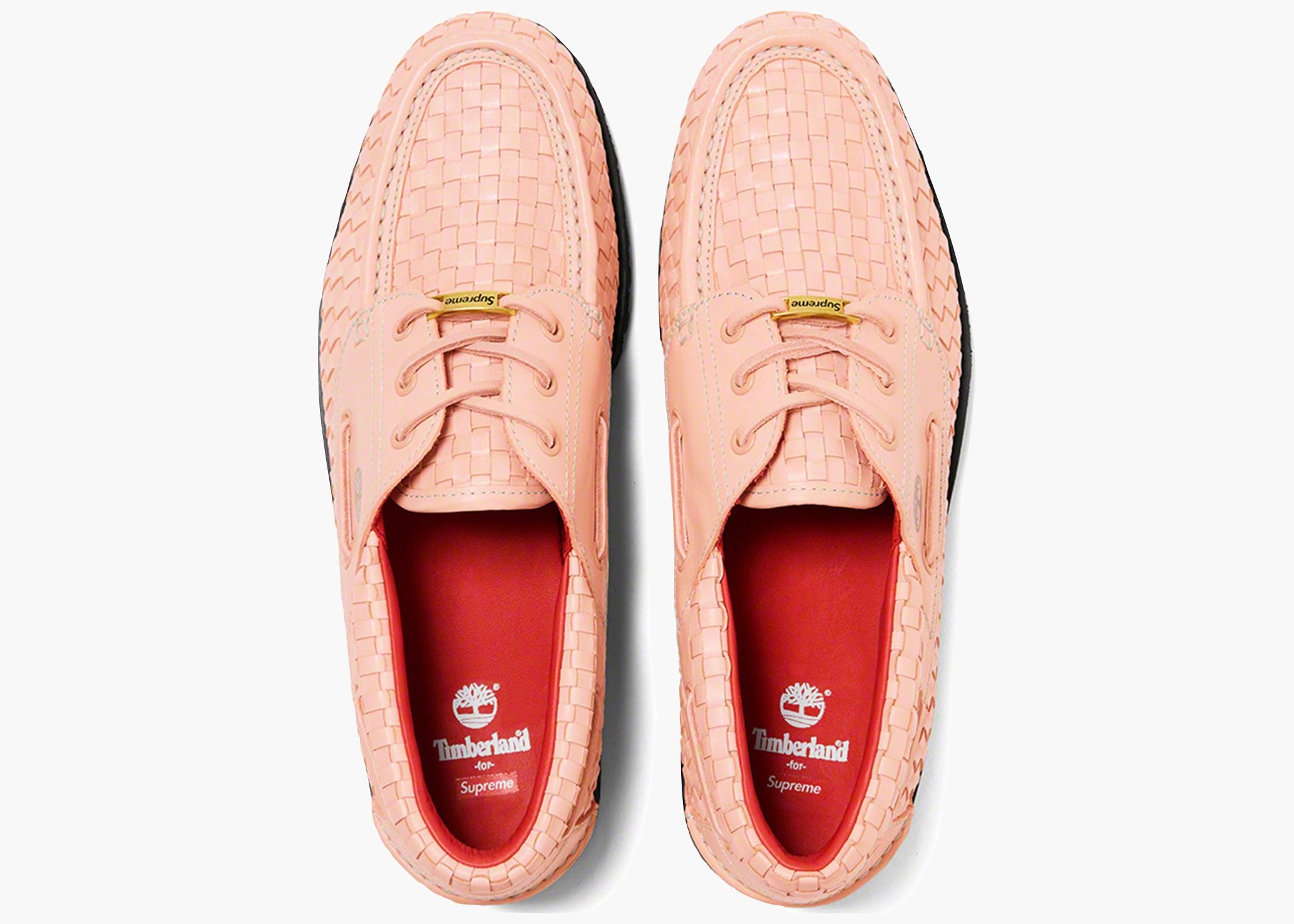 Timberland Woven Leather 3-Eye Lug Supreme Pink TWLLSP Hype Clothinga Limited Edition
