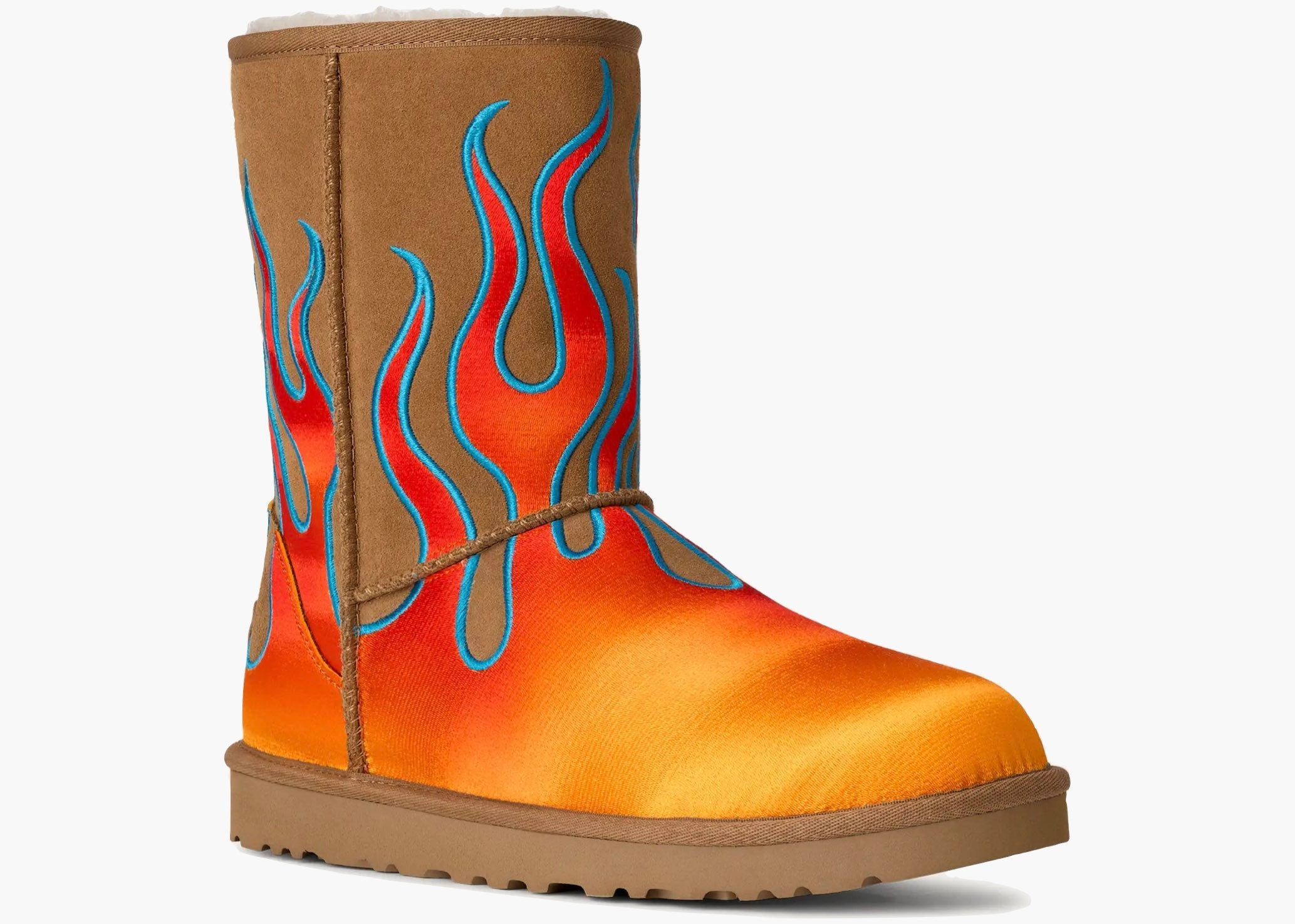 UGG Classic Short Boot Jeremy Scott Flames Chestnut (2025) 1182671-CHE Hype Clothinga Limited Edition