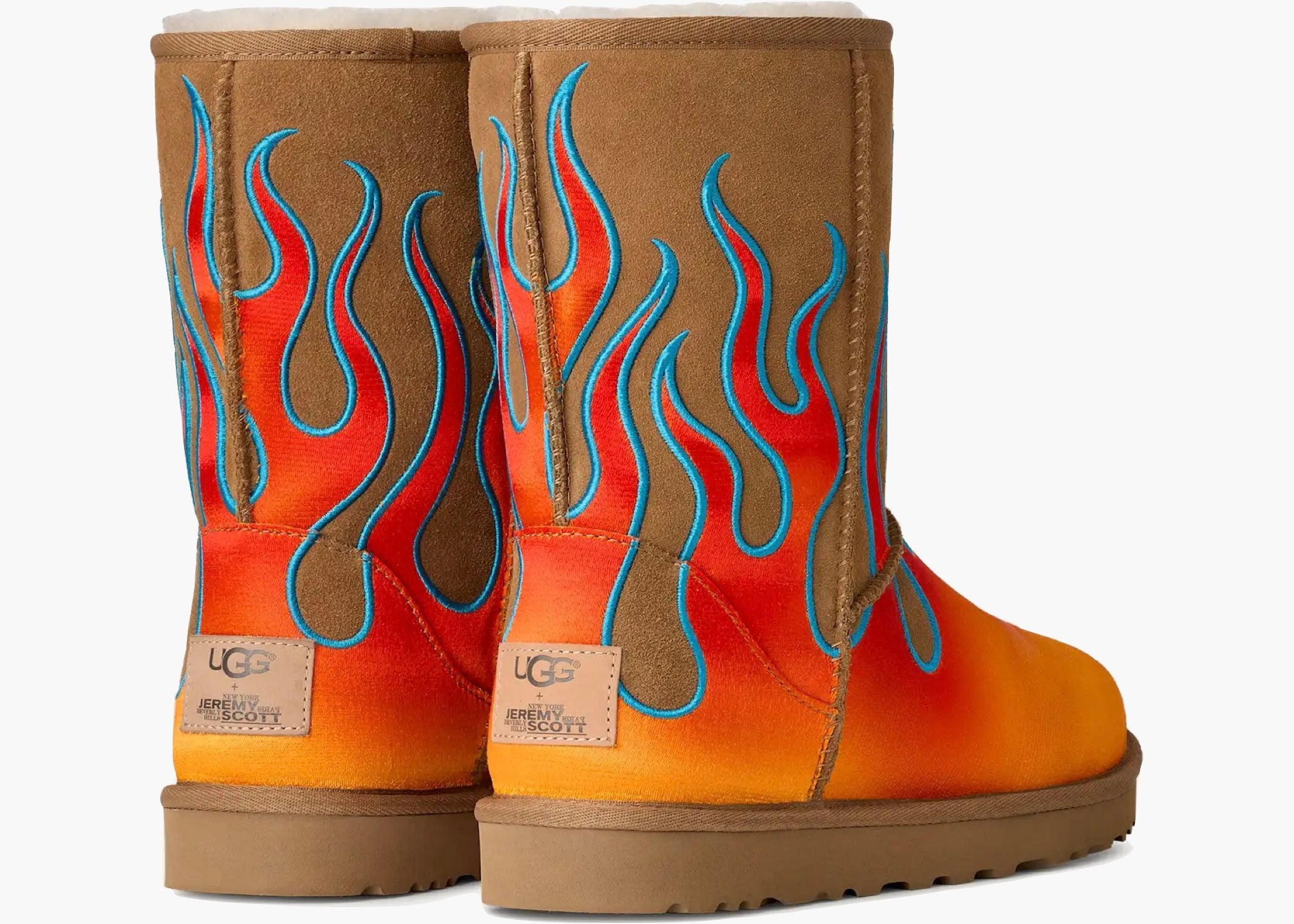 UGG Classic Short Boot Jeremy Scott Flames Chestnut (2025) 1182671-CHE Hype Clothinga Limited Edition