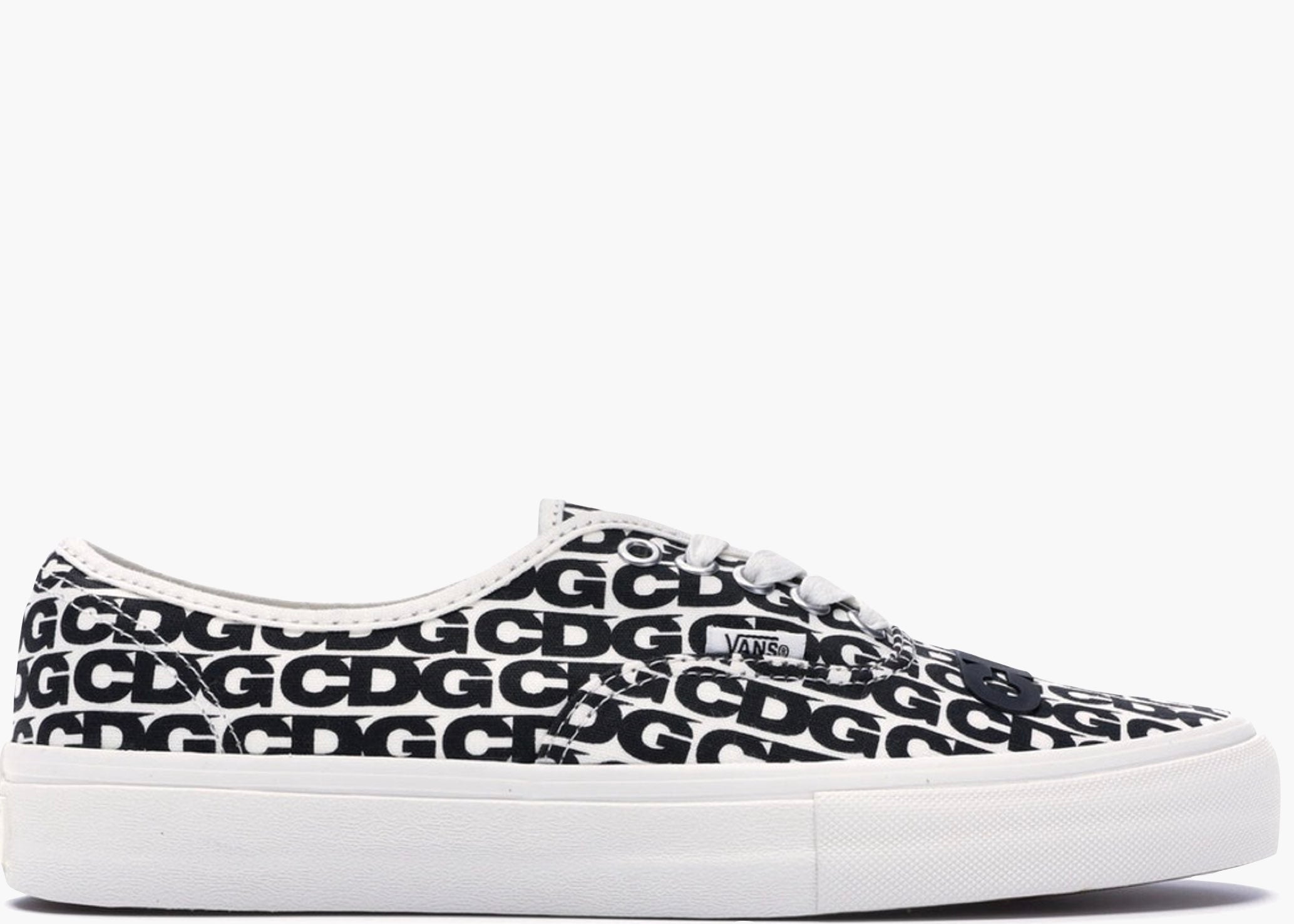Vans Authentic Comme des Garcons White Heel Tab